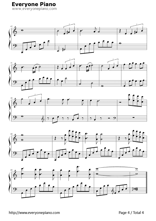 罗曼史钢琴谱-理查德·克莱德曼  Richard Clayderman4