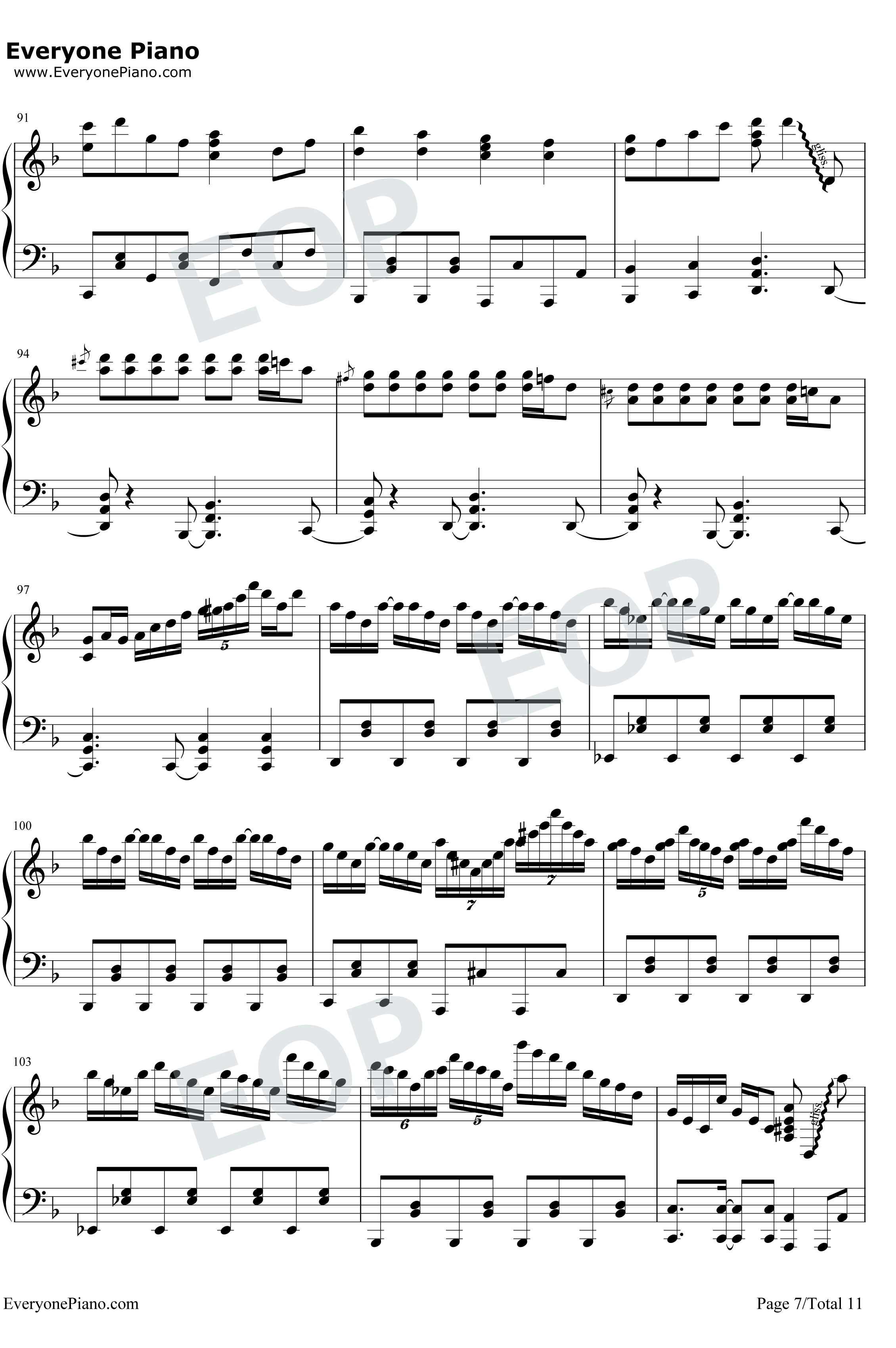 千本樱钢琴谱-初音未来-钢琴原版7