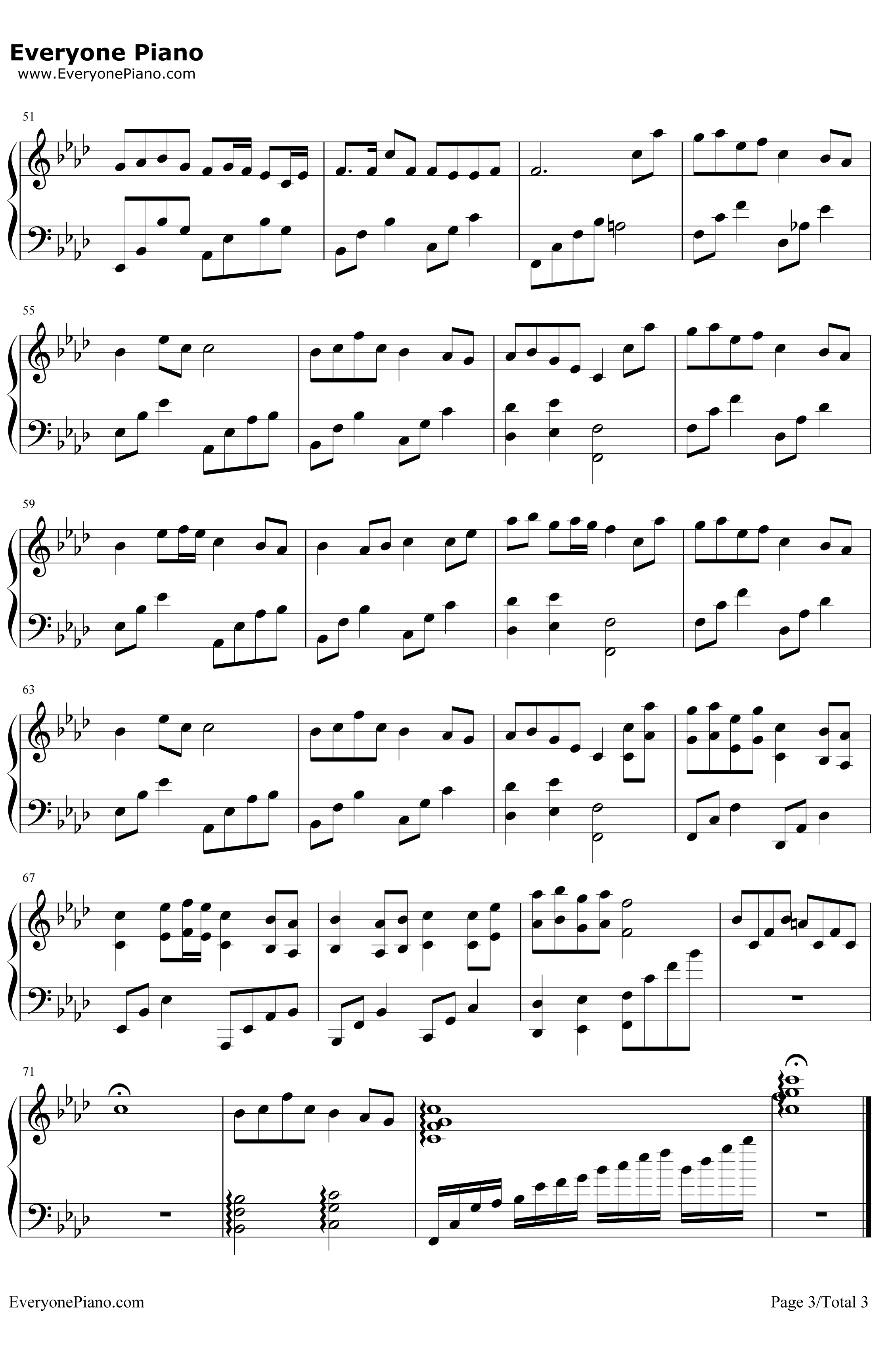 天行九歌钢琴谱-霍尊3