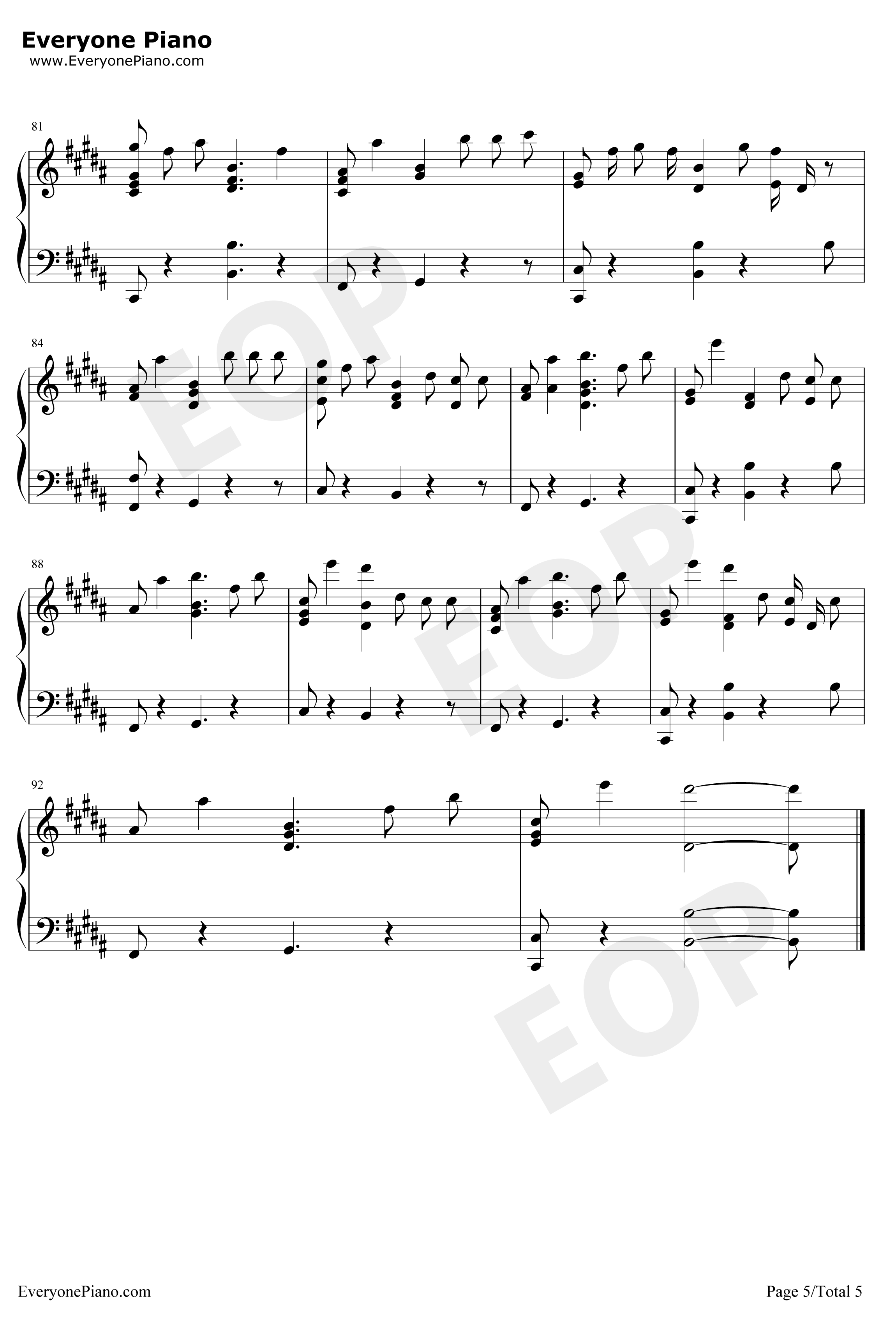 Help Me Out钢琴谱-Maroon 5 Julia Michaels5