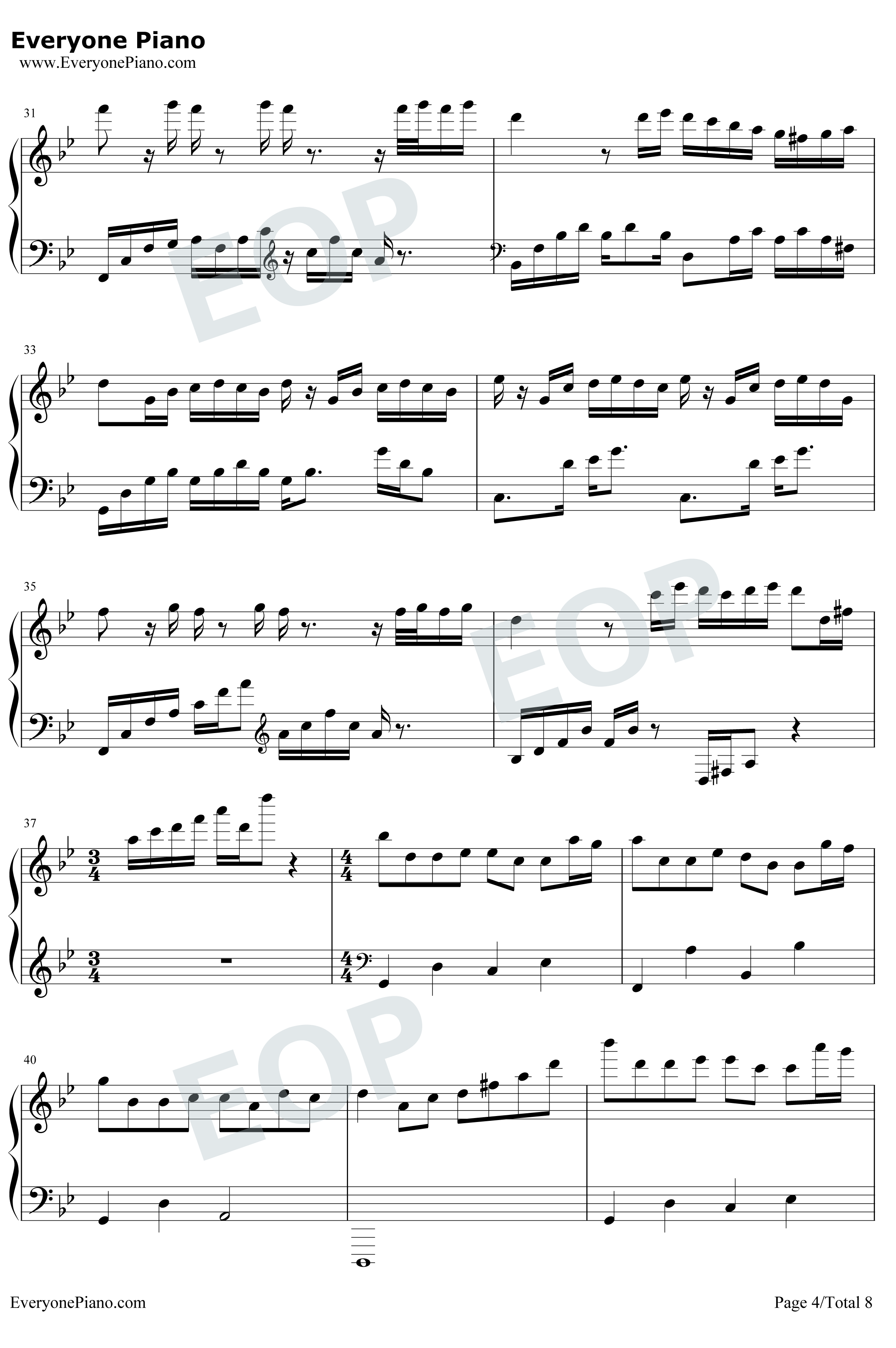 梦中的婚礼绝美版钢琴谱-理查德·克莱德曼-如此华丽的乐曲却也只是一场梦4
