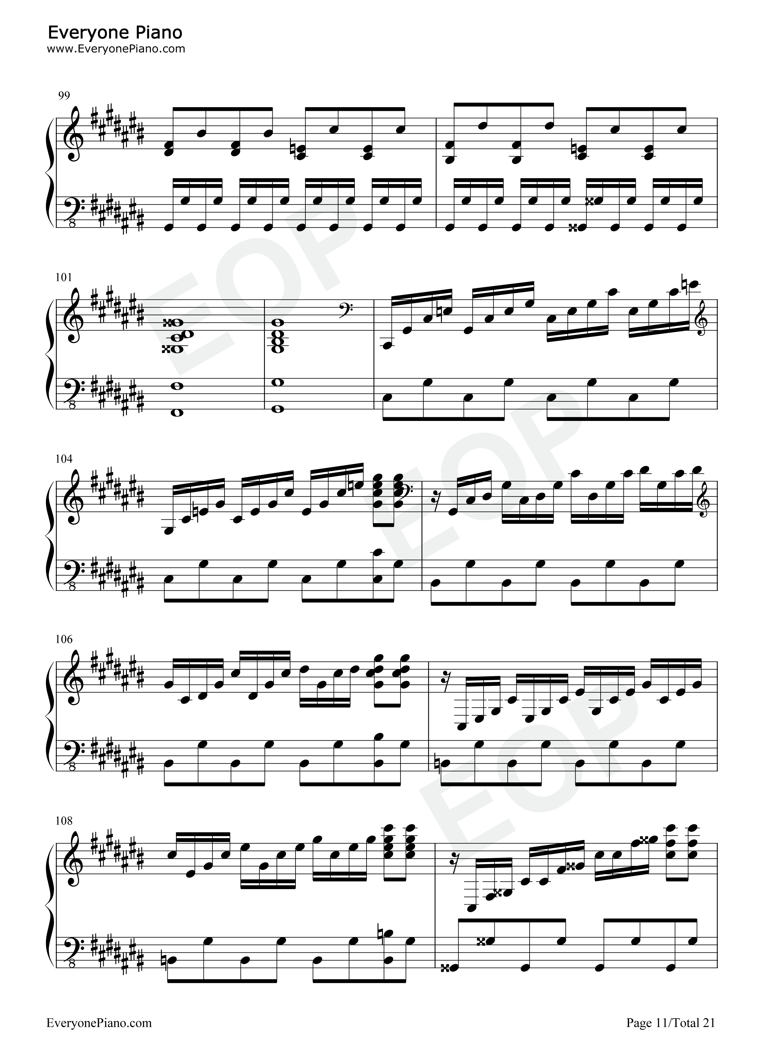 月光奏鸣曲第三乐章钢琴谱-贝多芬11