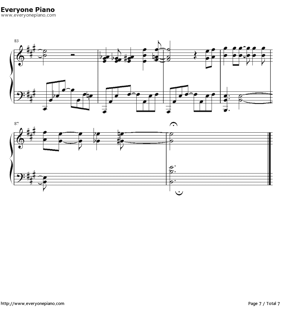 暗号钢琴谱-周杰伦7