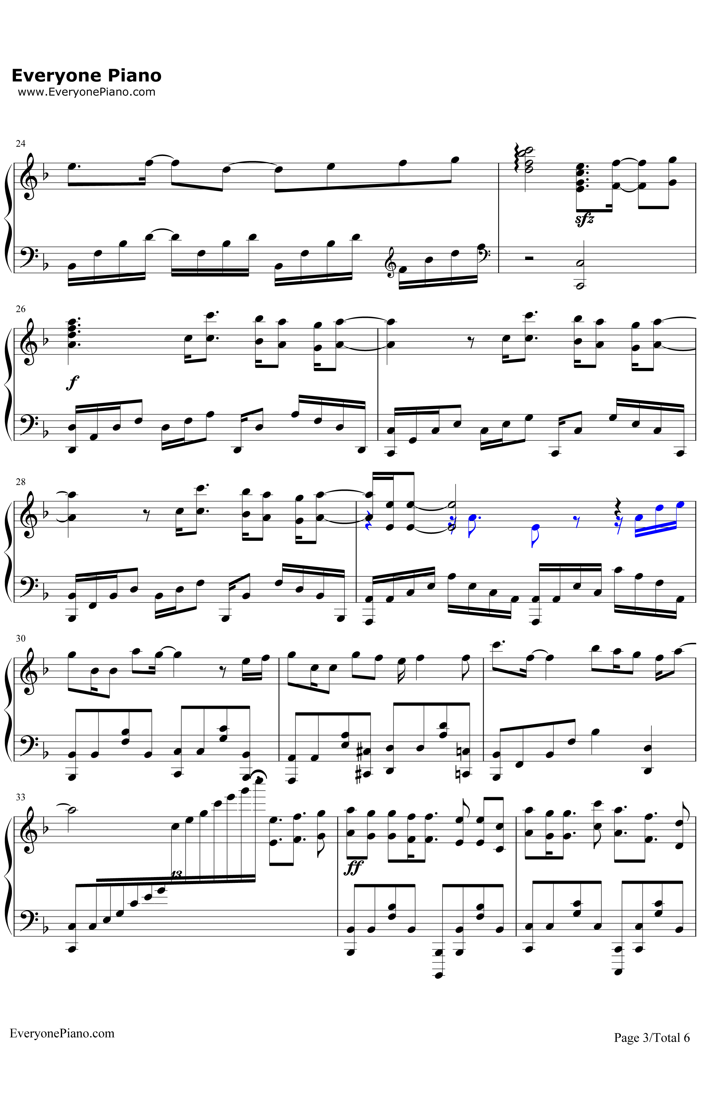 Medley钢琴谱-Aimer-FateHollowAtaraxiaOP3
