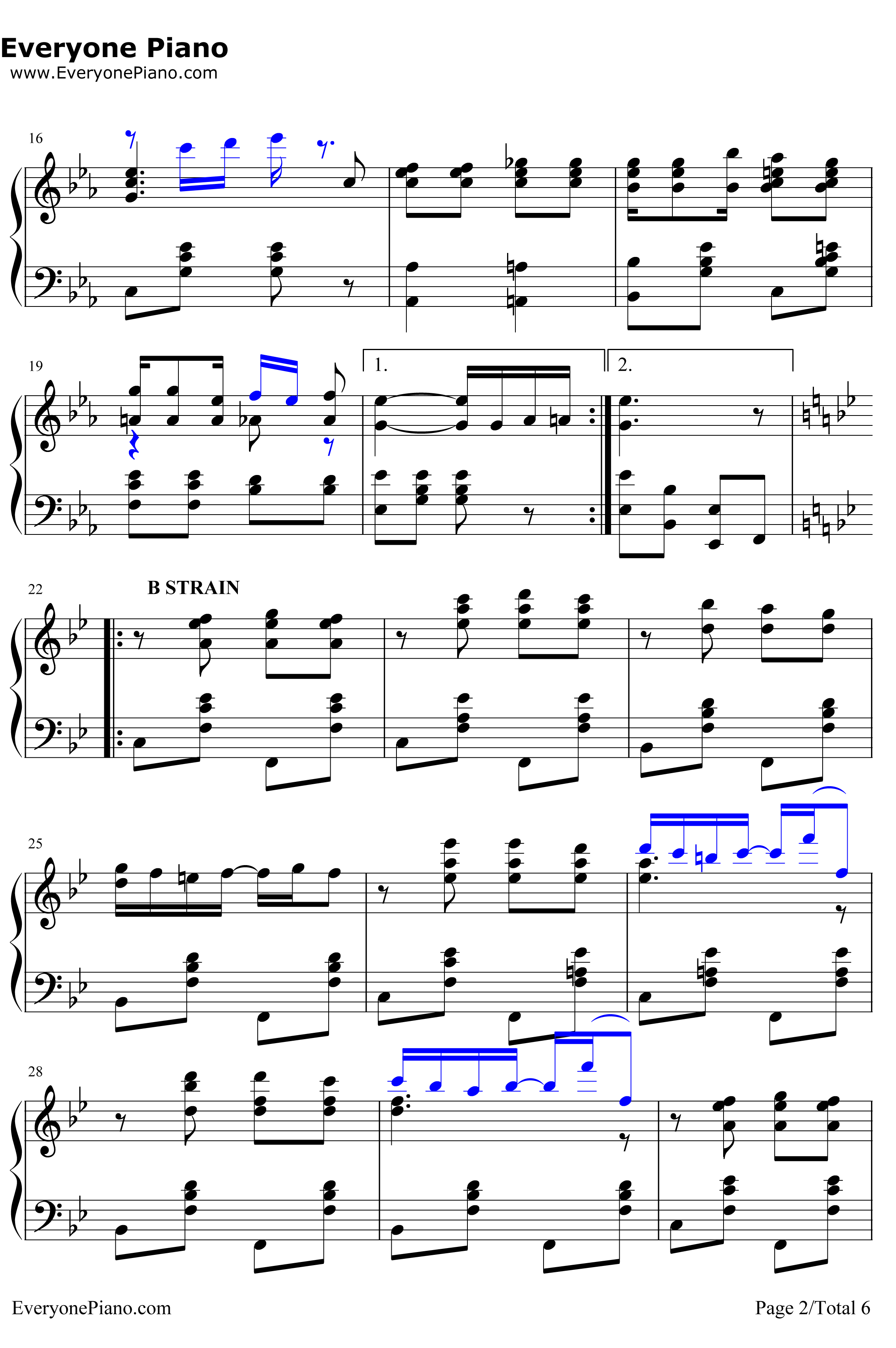 Peacherine Rag钢琴谱-ScottJoplin-海上钢琴师OST2