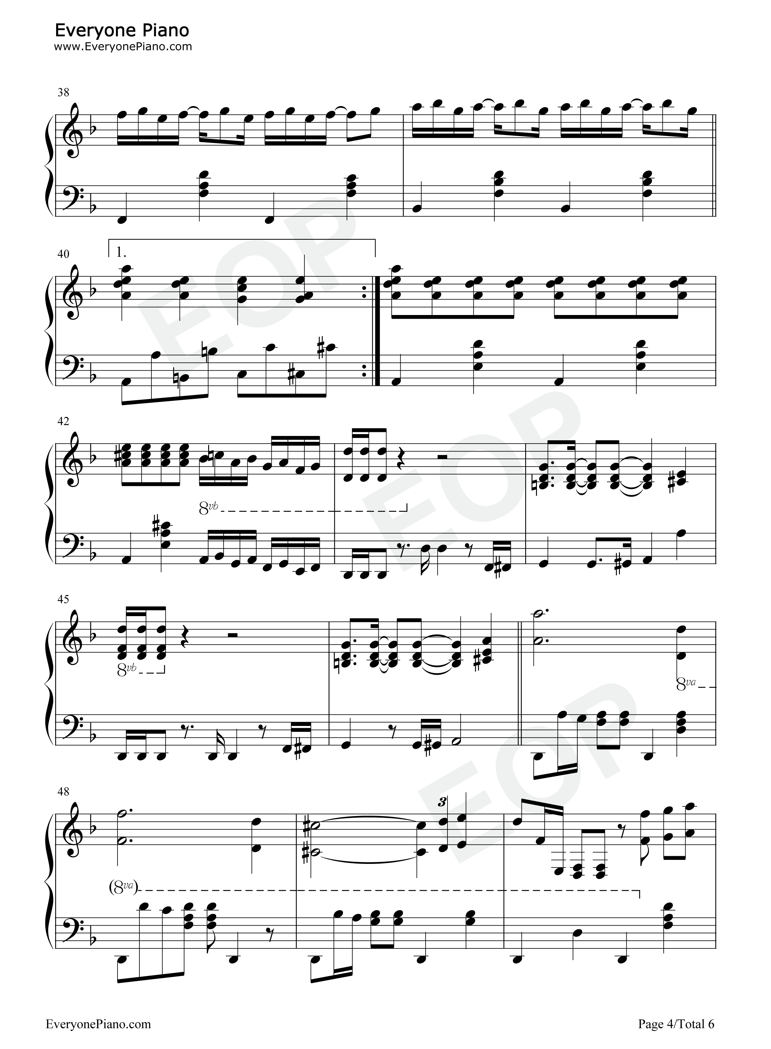 托卡塔曲钢琴谱-巴赫4