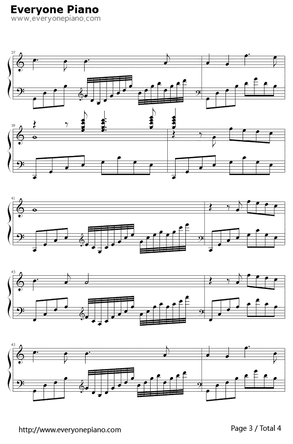 罗曼史钢琴谱-理查德·克莱德曼Richard Clayderman3