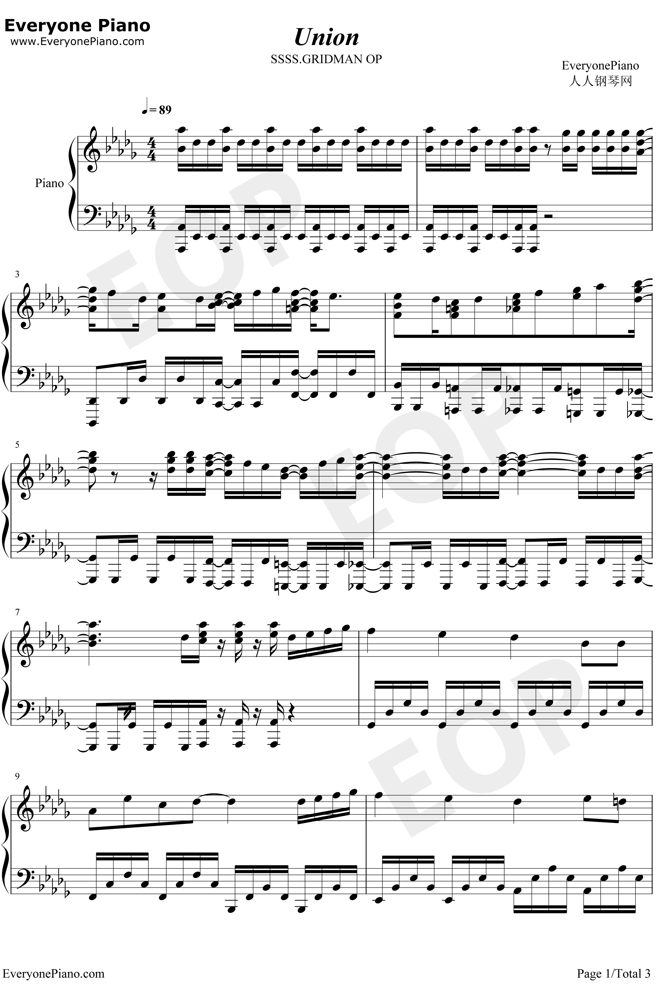 Union钢琴谱-OxT-SSSS.GRIDMANOP1
