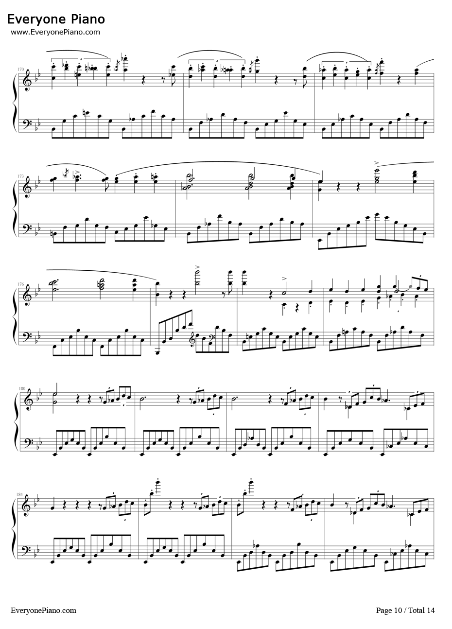 G小调第一叙事曲钢琴谱-肖邦10