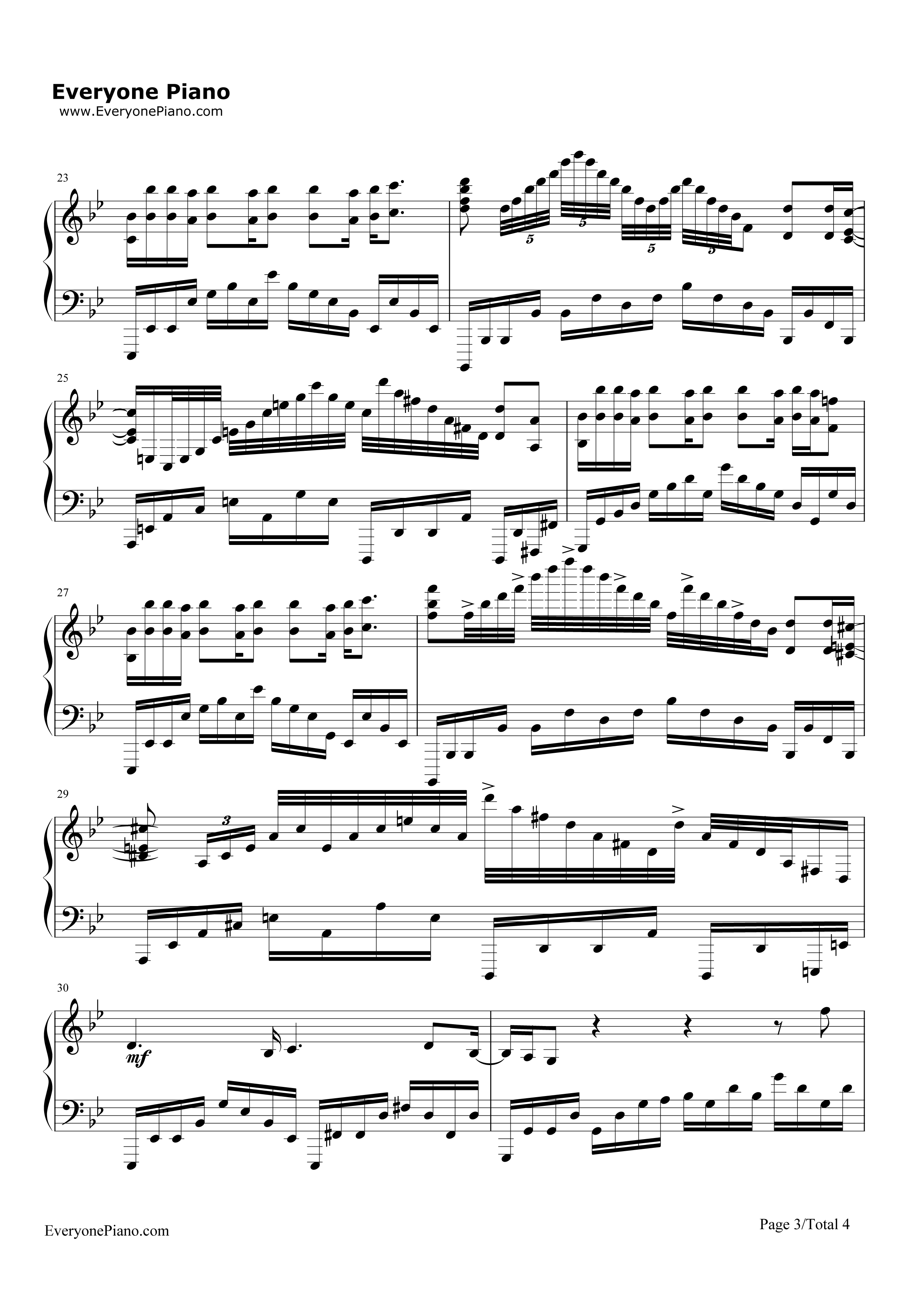 Fallen钢琴谱-EGOIST3