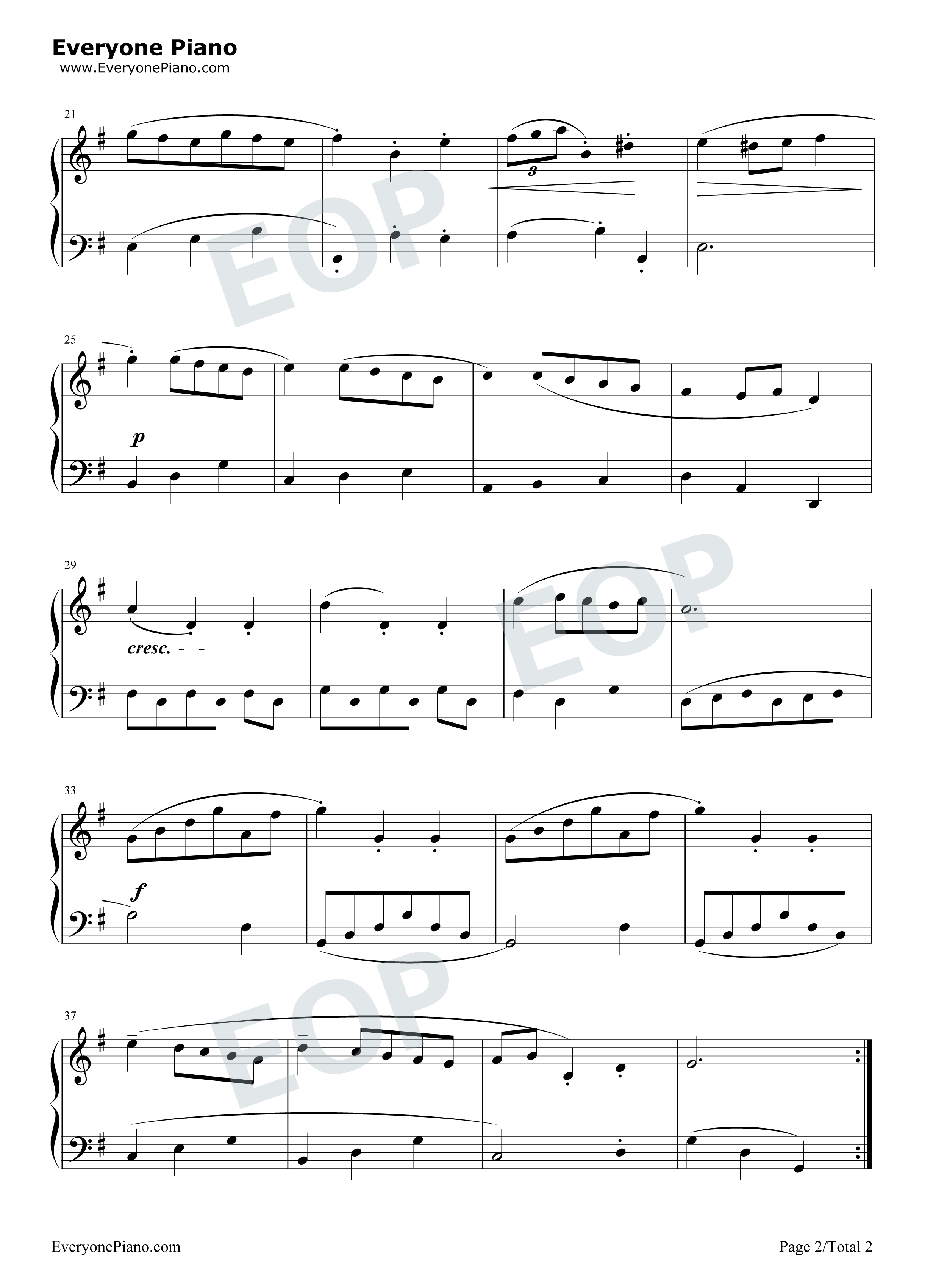 小步舞曲3钢琴谱-巴赫2