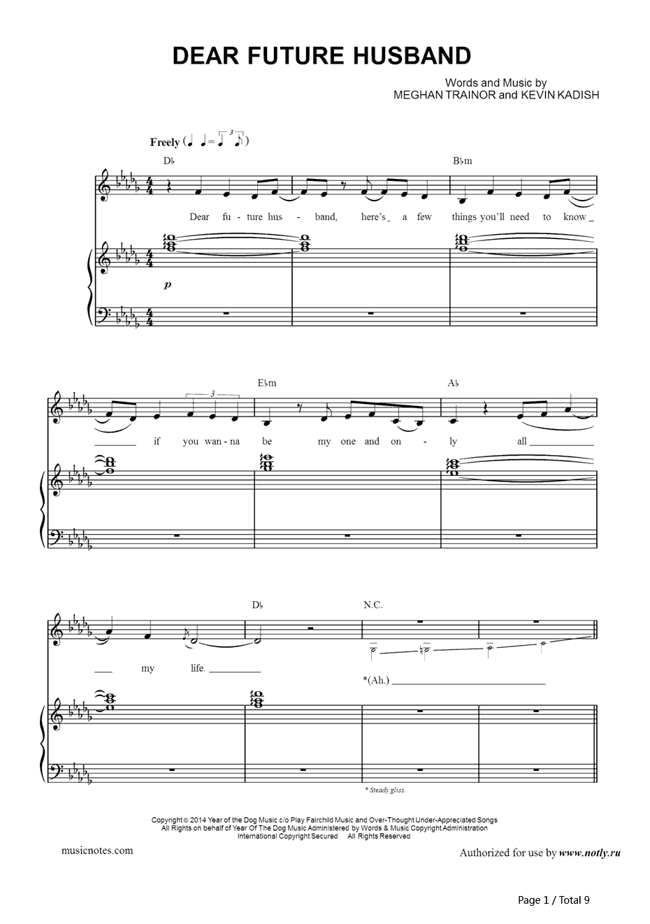 DearFutureHusband钢琴谱-MeghanTrainor1