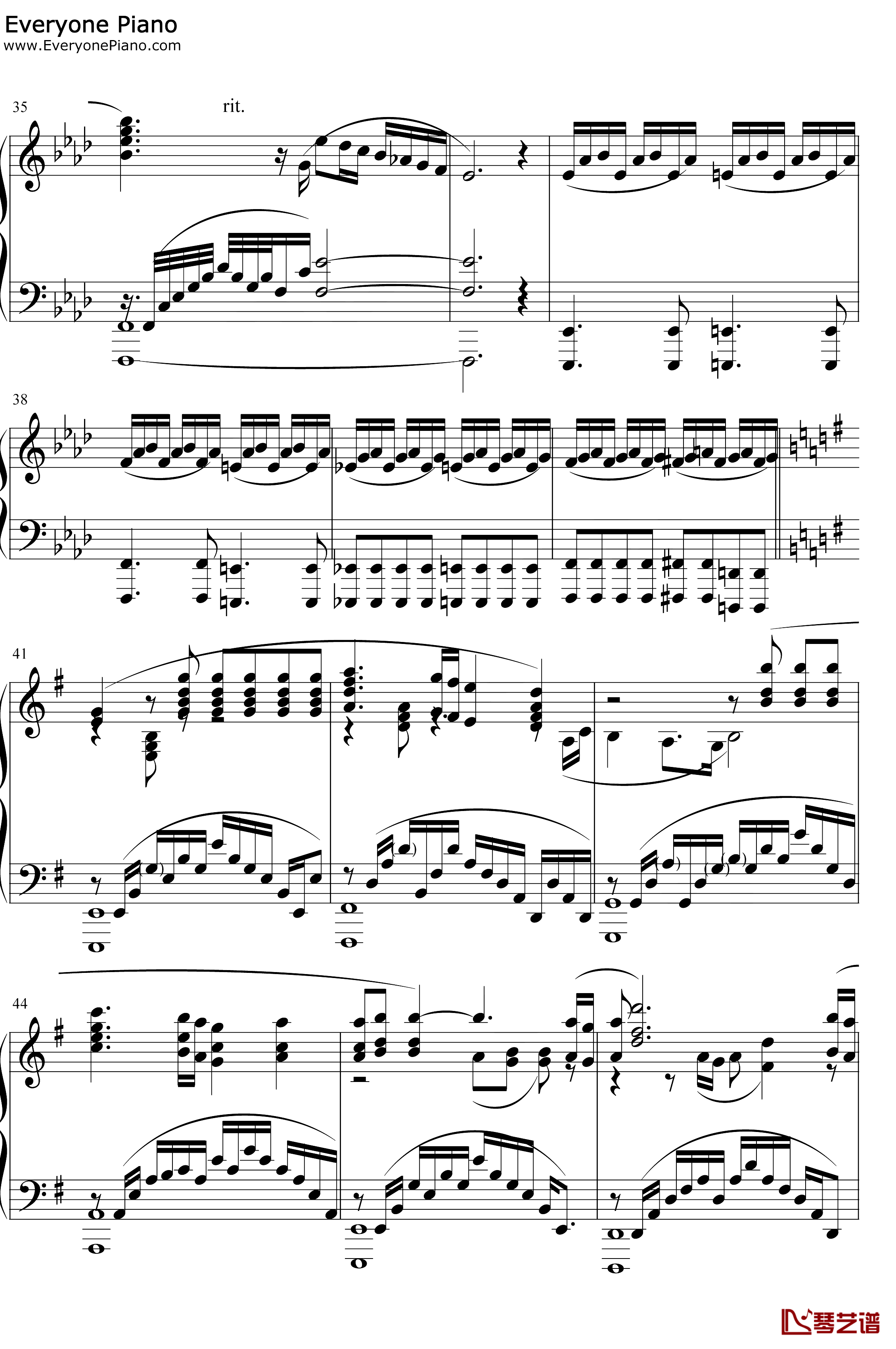 Hanezeve Caradhina钢琴谱-KevinPenkin-来自深渊OST3