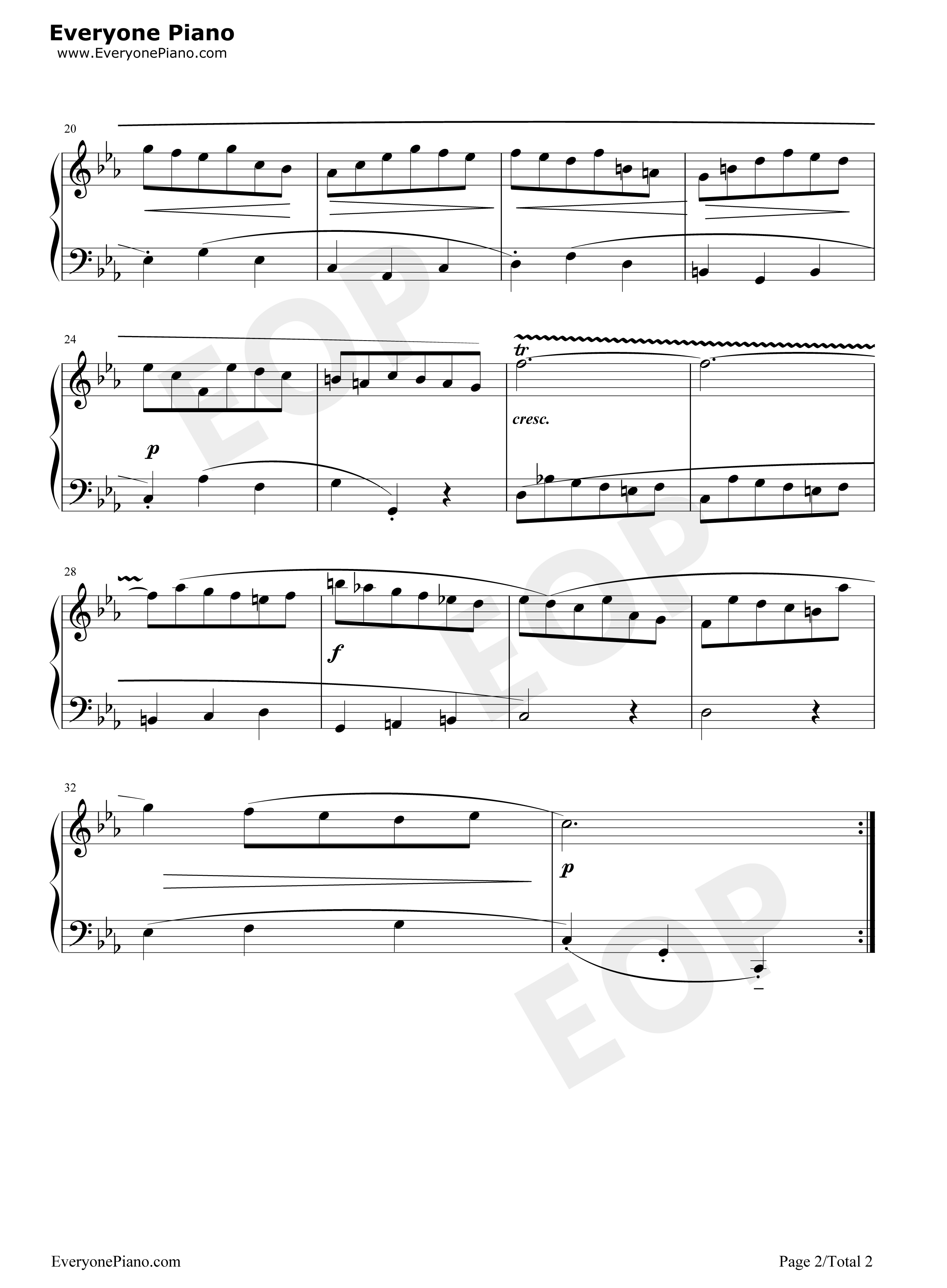 小步舞曲 27钢琴谱-巴赫2