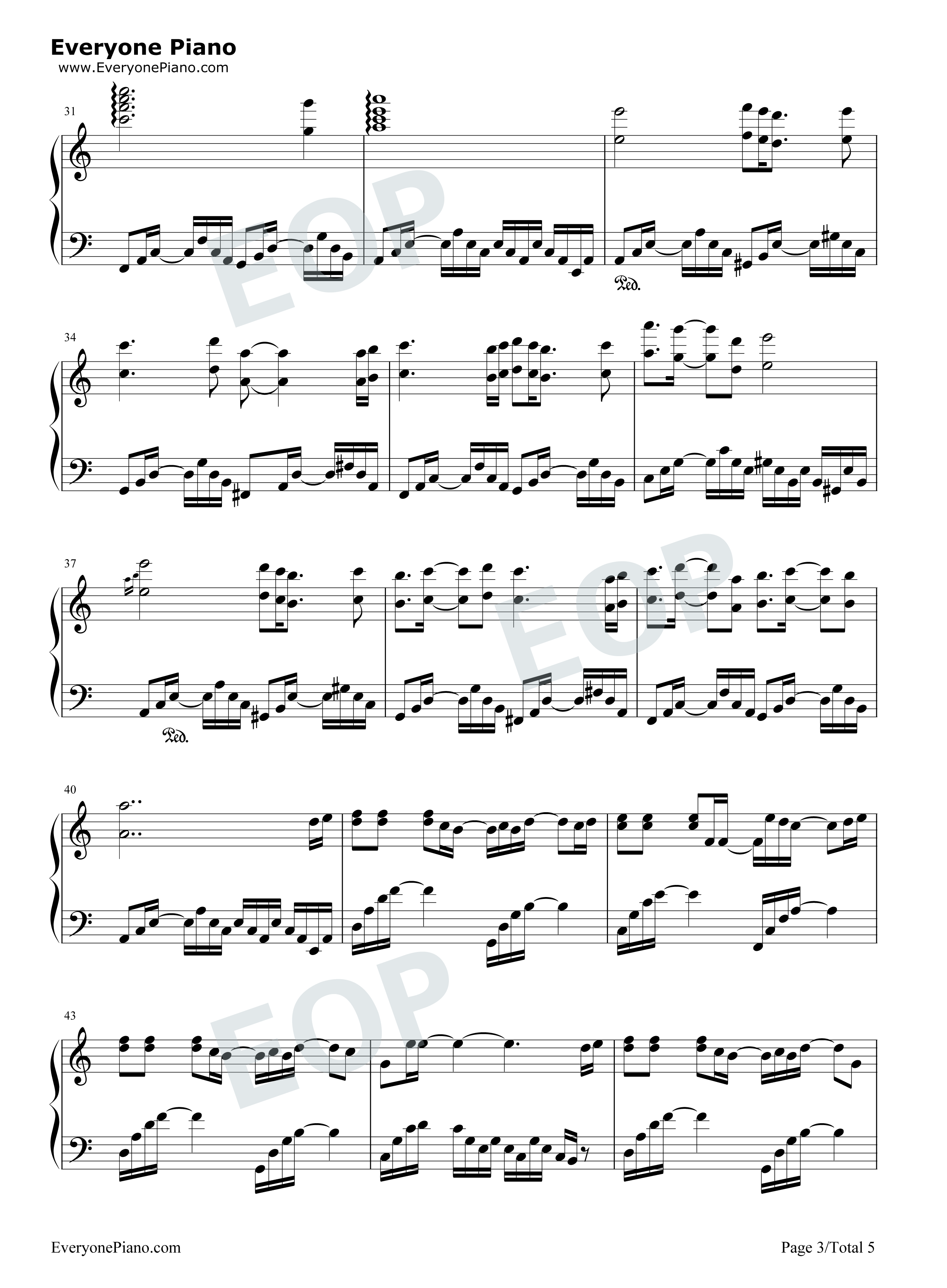 柒月钢琴谱-许嵩3