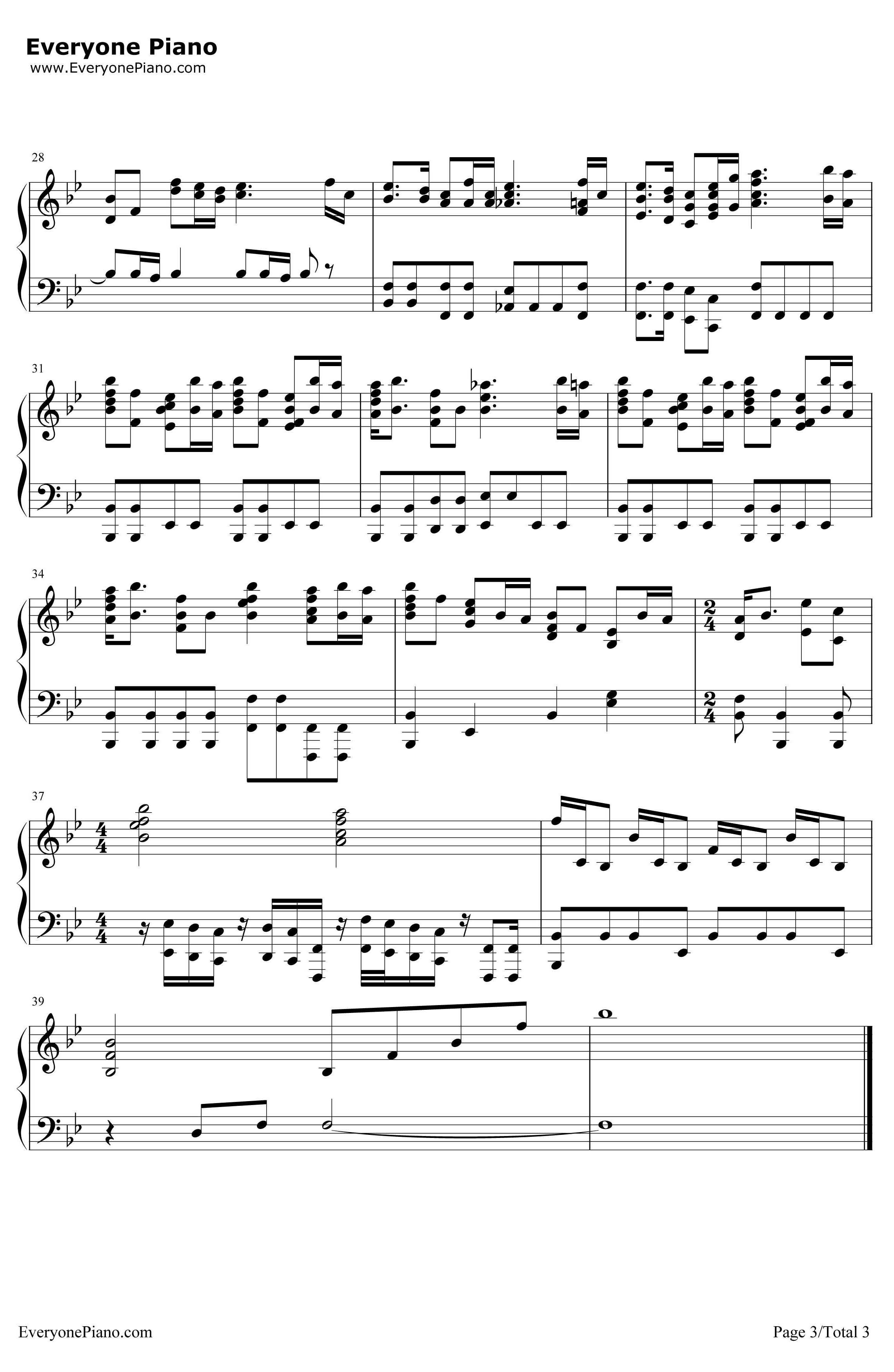Jurassic Park MainTheme钢琴谱-JohnWilliams-侏罗纪公园主题曲3