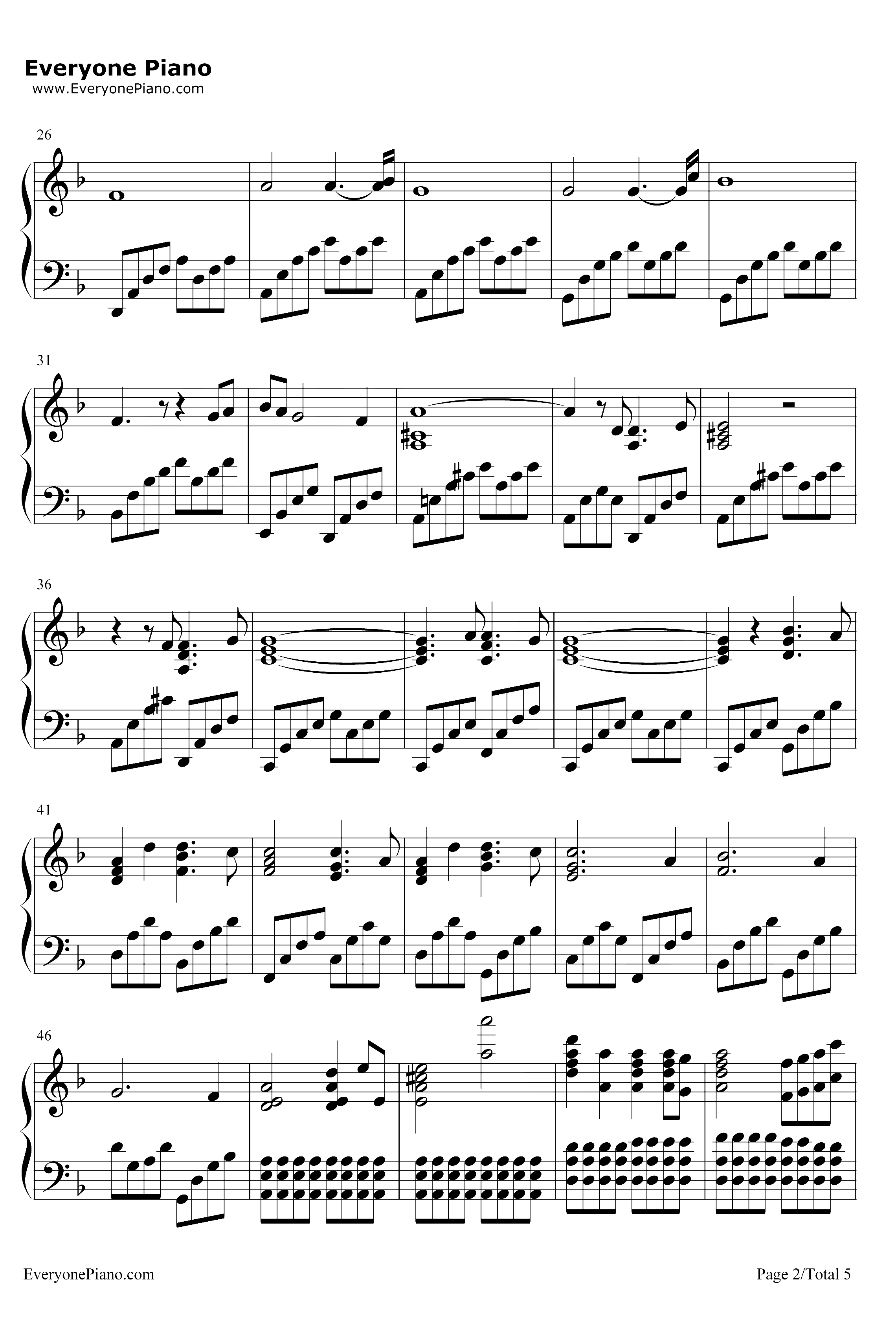 StarSky钢琴谱-TwoStepsFromHell-完美版2