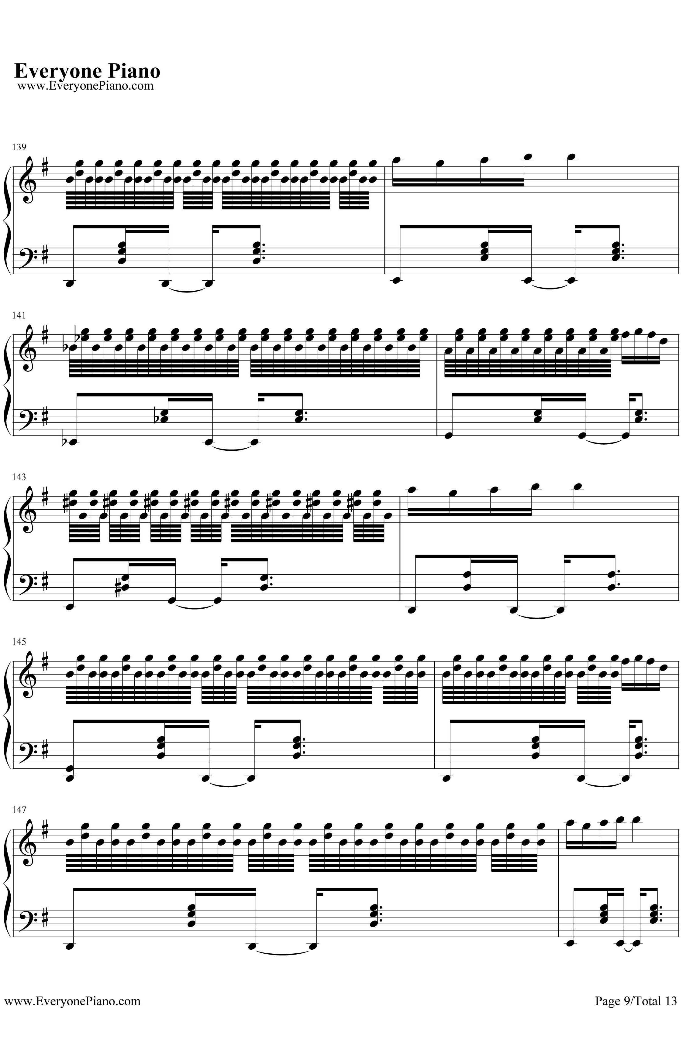 琪露诺的完美算术教室钢琴谱-藤咲かりん-東方紅魔鄉9