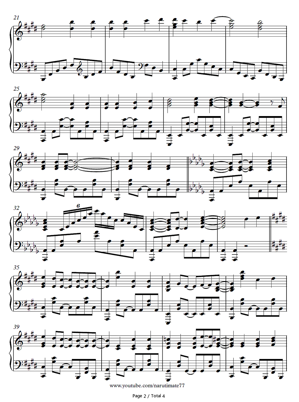 红莲钢琴谱-DOES2