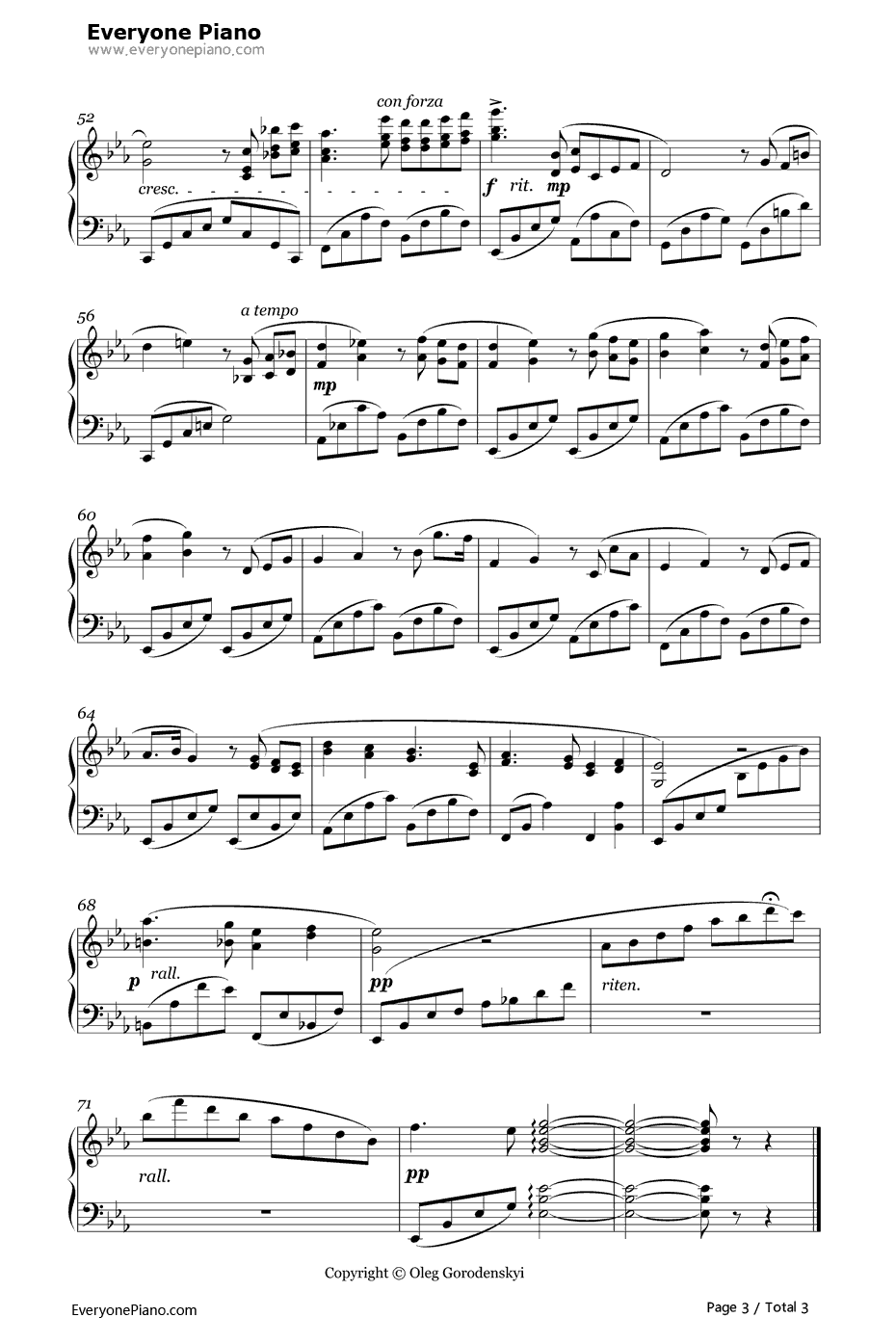 The Secret钢琴谱-OlegGorodenskyi3