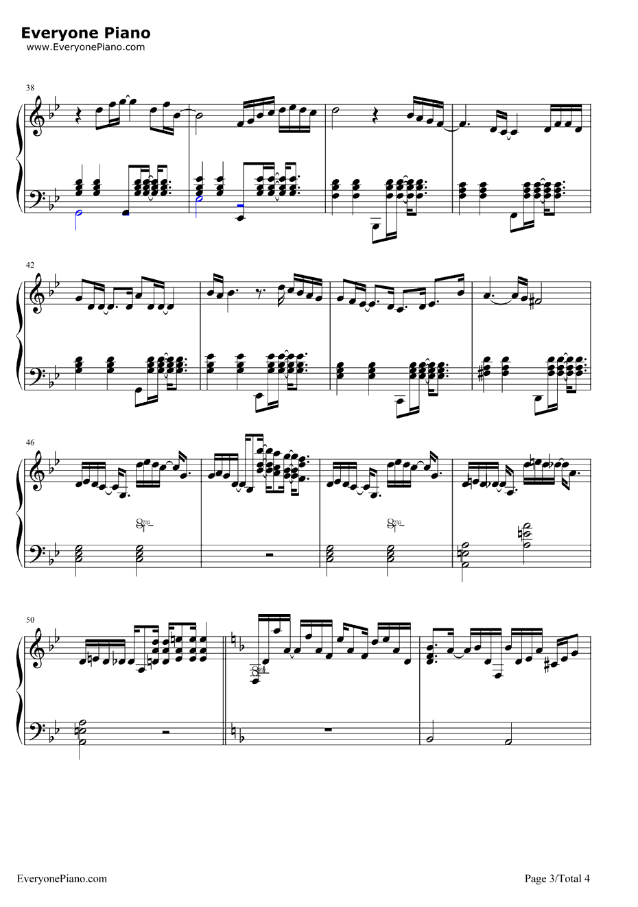 普罗旺斯钢琴谱-班得瑞3