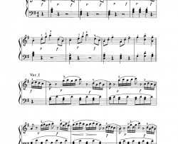 魔笛主题变奏曲钢琴谱-莫扎特  索尔
