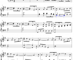 贝多芬第七号交响曲第一乐章钢琴谱-贝多芬