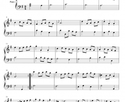 小步舞曲钢琴谱-巴赫Bach-Minuet-巴赫
