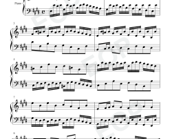 E大调前奏曲钢琴谱-巴赫