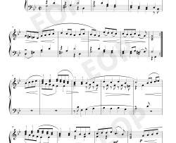 加伏特舞曲 15钢琴谱-巴赫