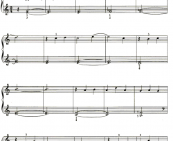 《贝加摩组曲》的第三曲：月光钢琴谱-德彪西