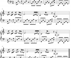 Melan choly钢琴谱-White Cherry-C调简单版-抖音BGM
