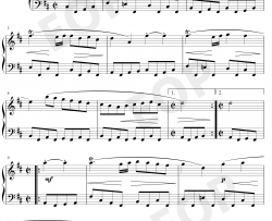 加伏特舞曲18钢琴谱-巴赫初级钢琴曲集