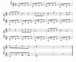 一首极其简单的练习曲钢琴谱-EOP教学曲