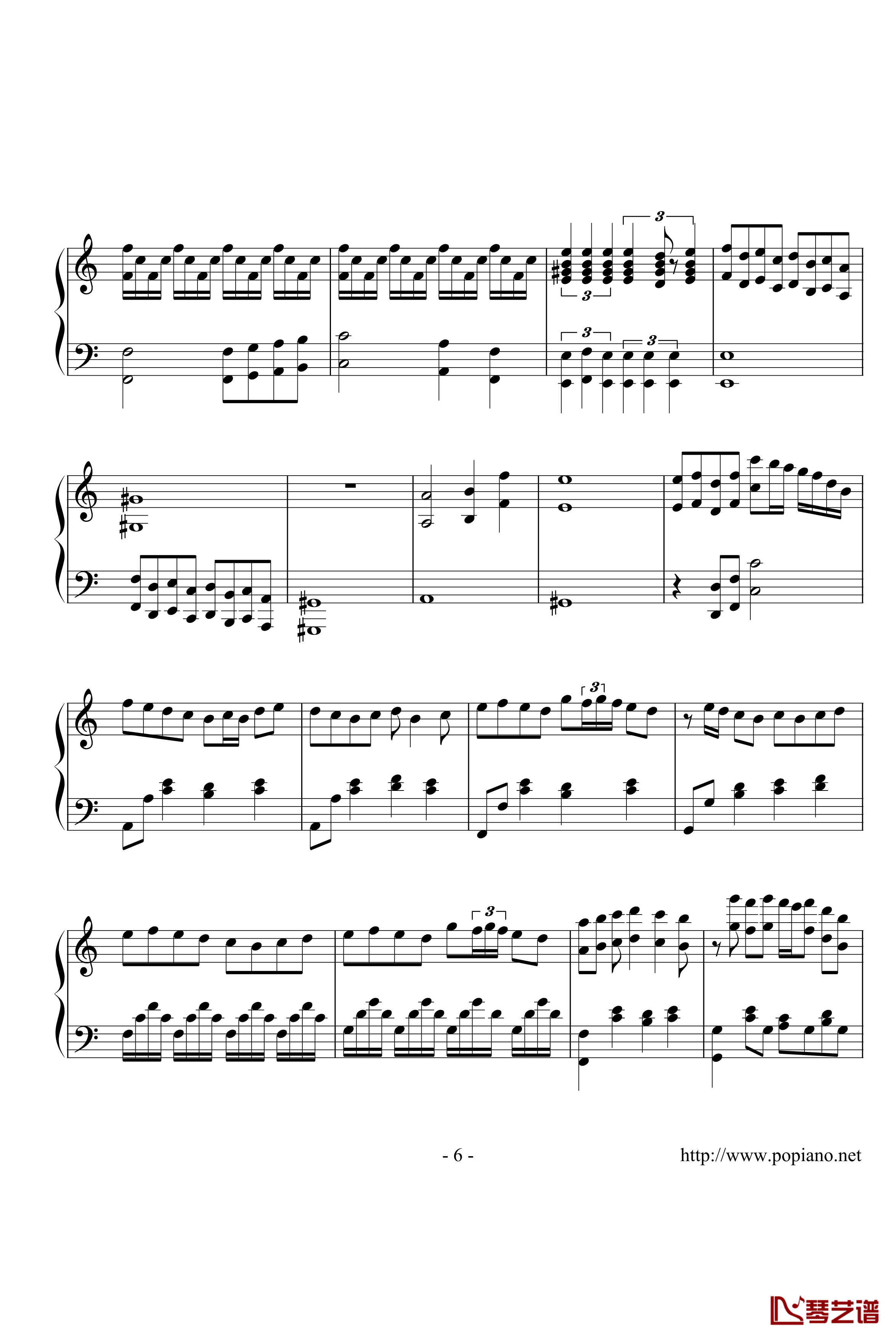 亡灵钢琴钢琴谱-完整版-长腿叔叔6