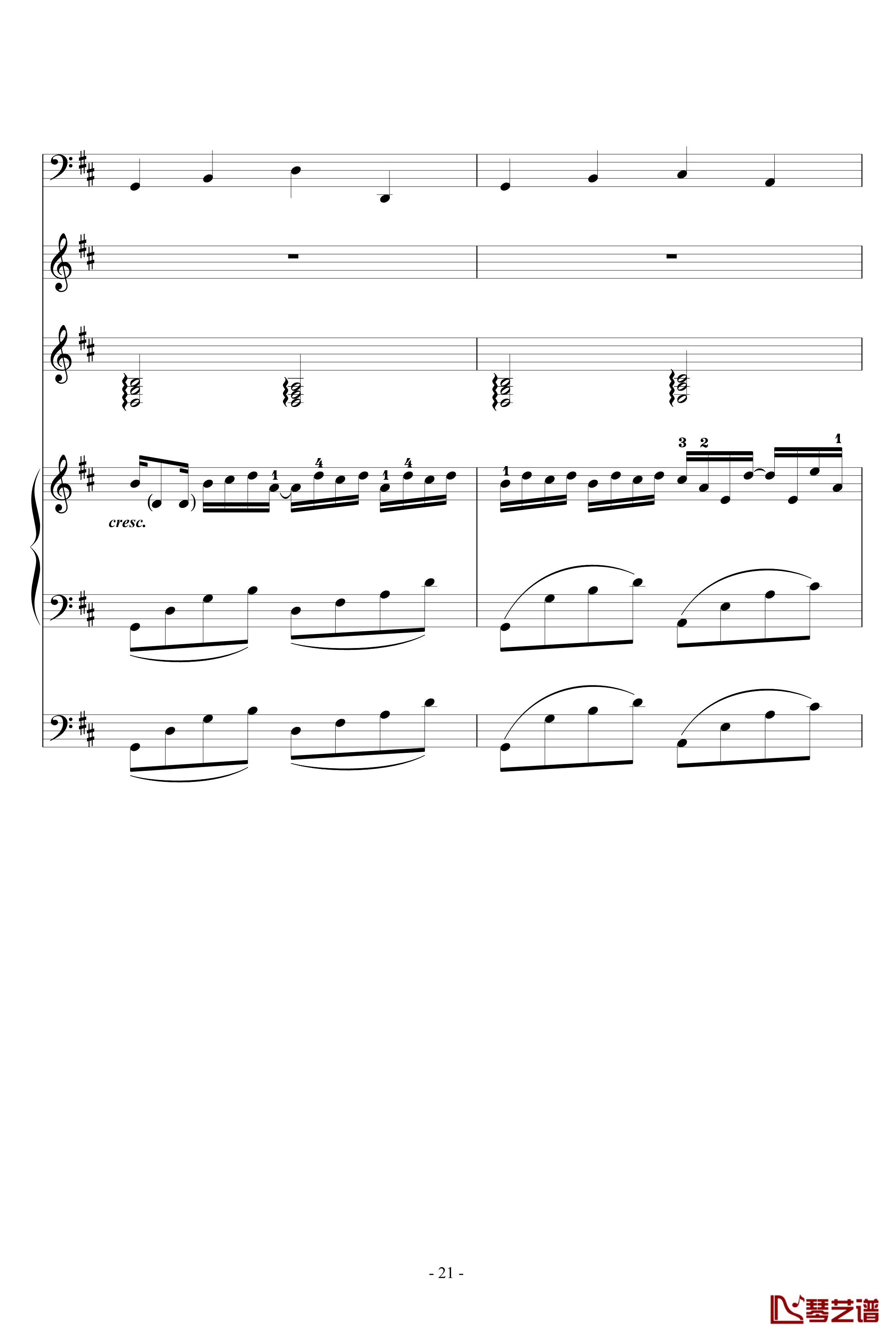 卡农钢琴谱-帕赫贝尔-Pachelbel21