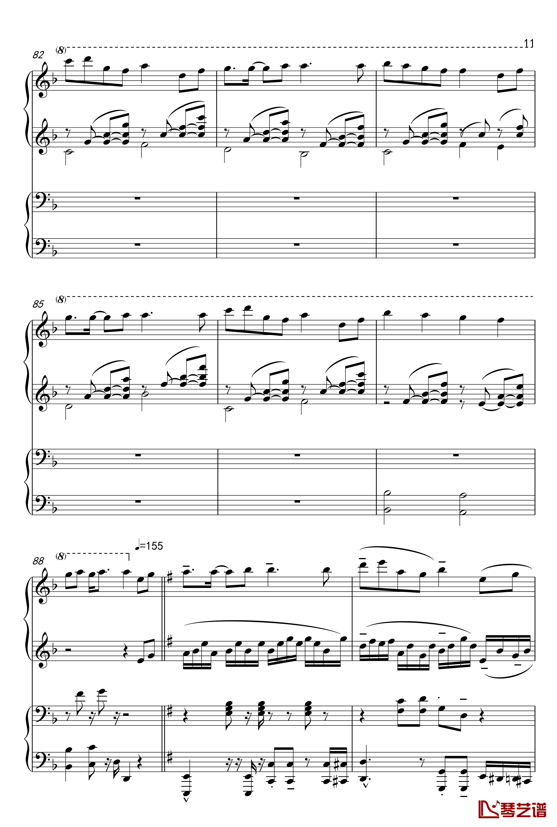 千本桜钢琴谱-Piano Duet by Richam.Yin-初音未来11