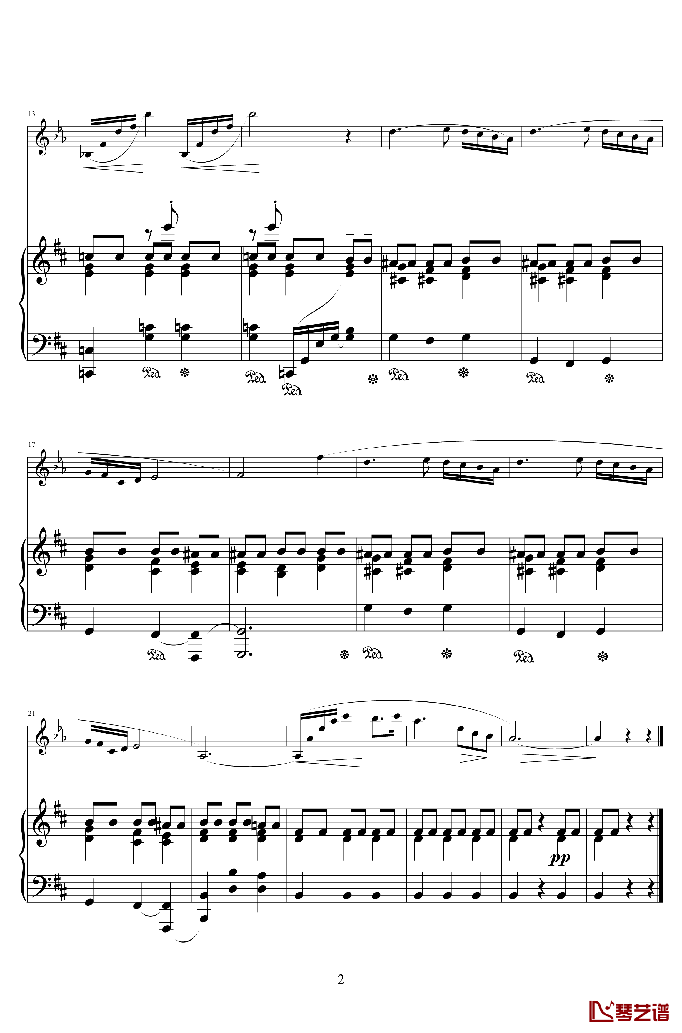肖邦b小调钢琴谱-前奏曲-大提琴改编版--肖邦-chopin2