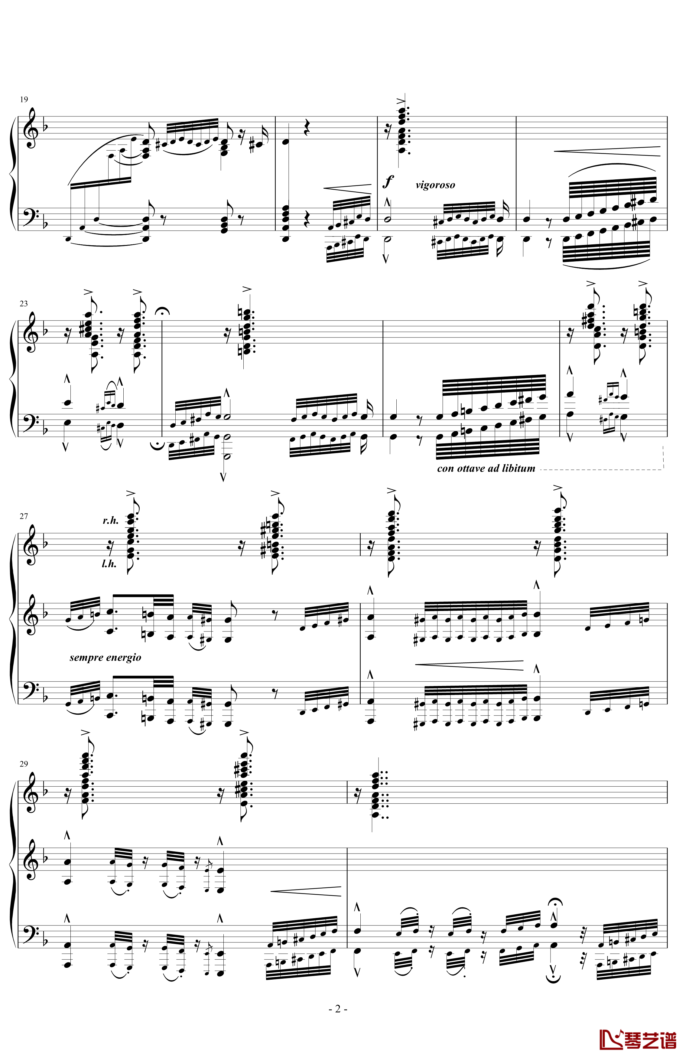 匈牙利狂想曲第7号钢琴谱-一首欢快活泼的舞曲-李斯特2