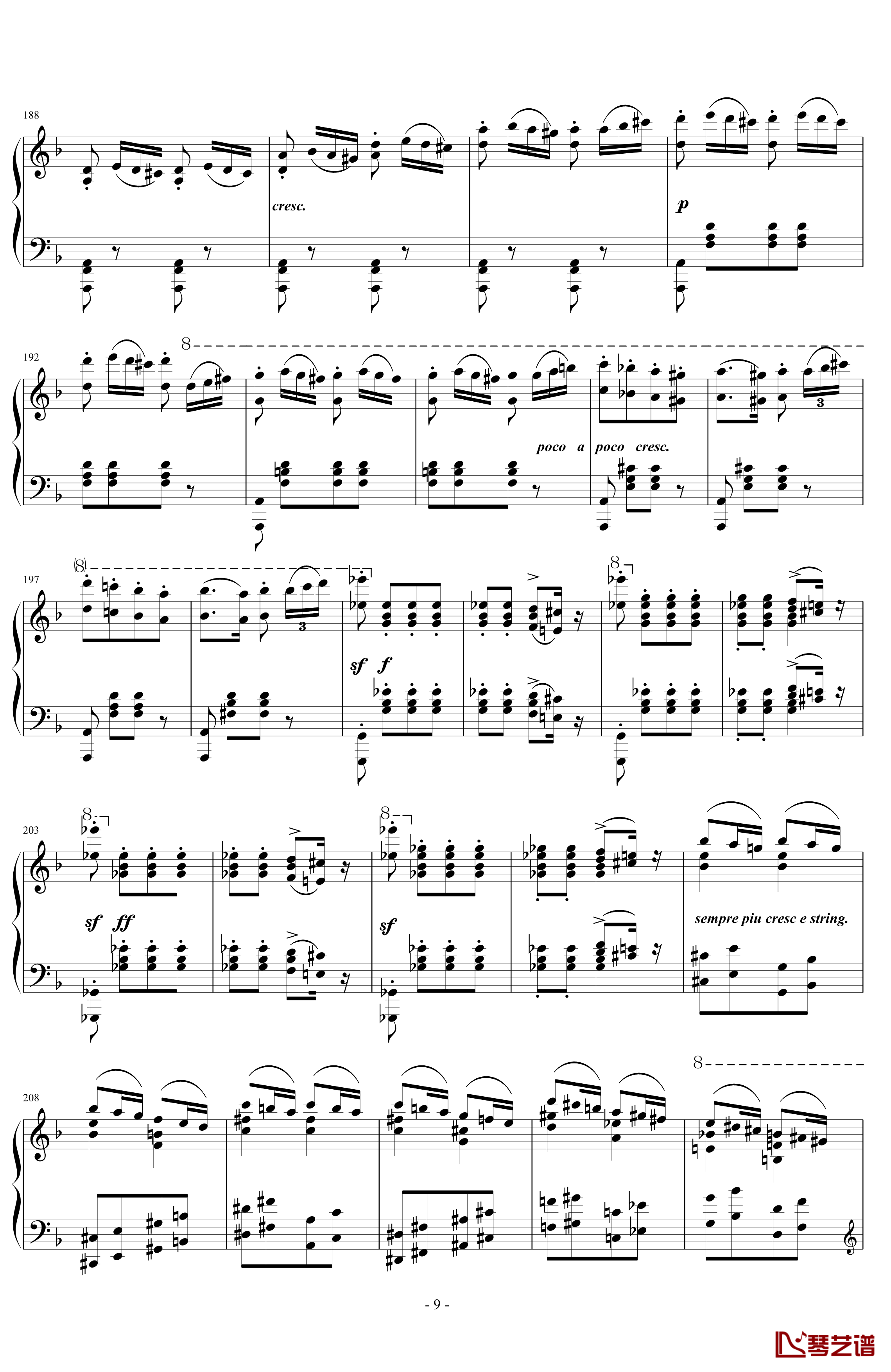 匈牙利狂想曲第7号钢琴谱-一首欢快活泼的舞曲-李斯特9
