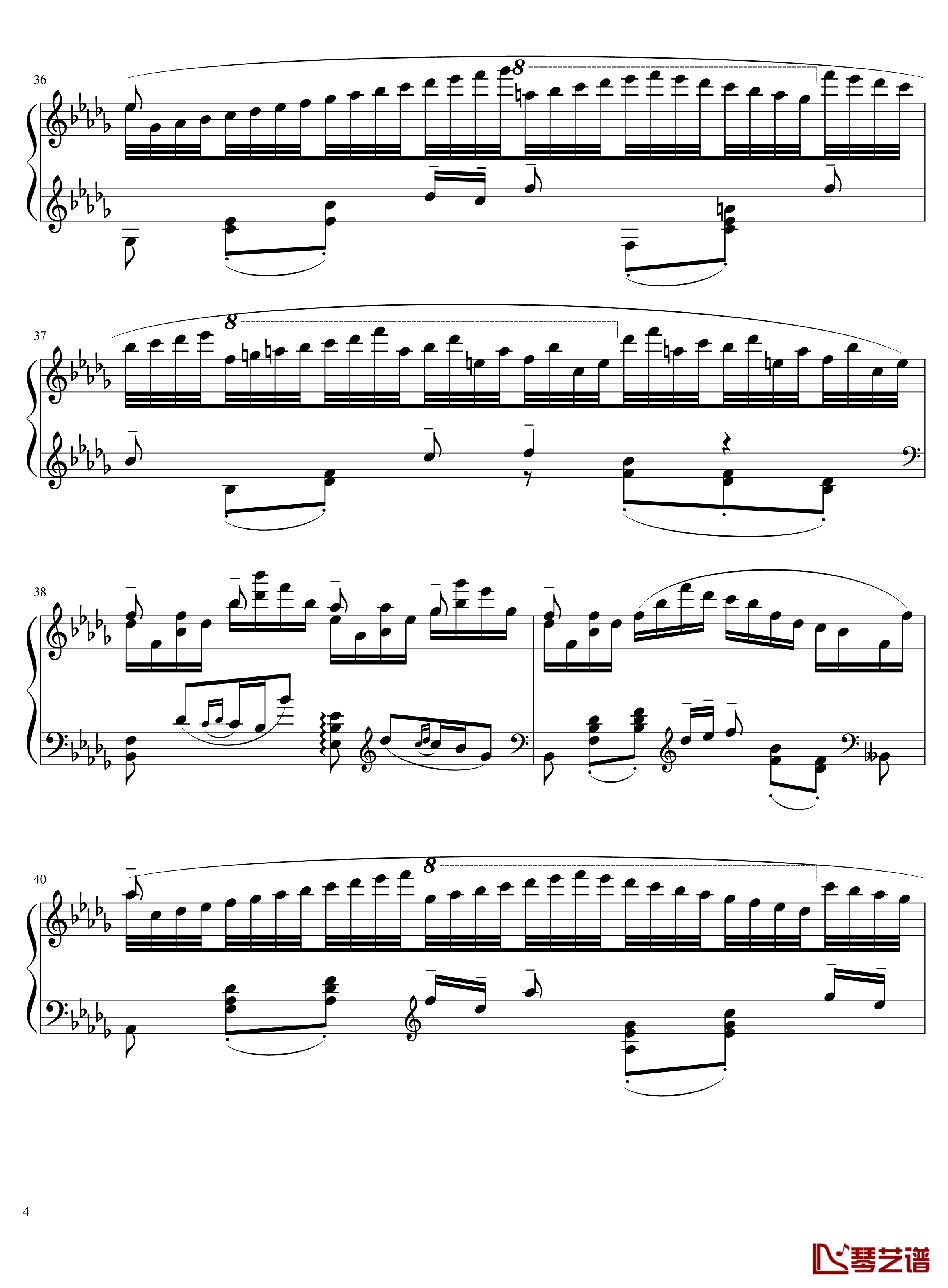 百灵鸟钢琴谱-格林卡4