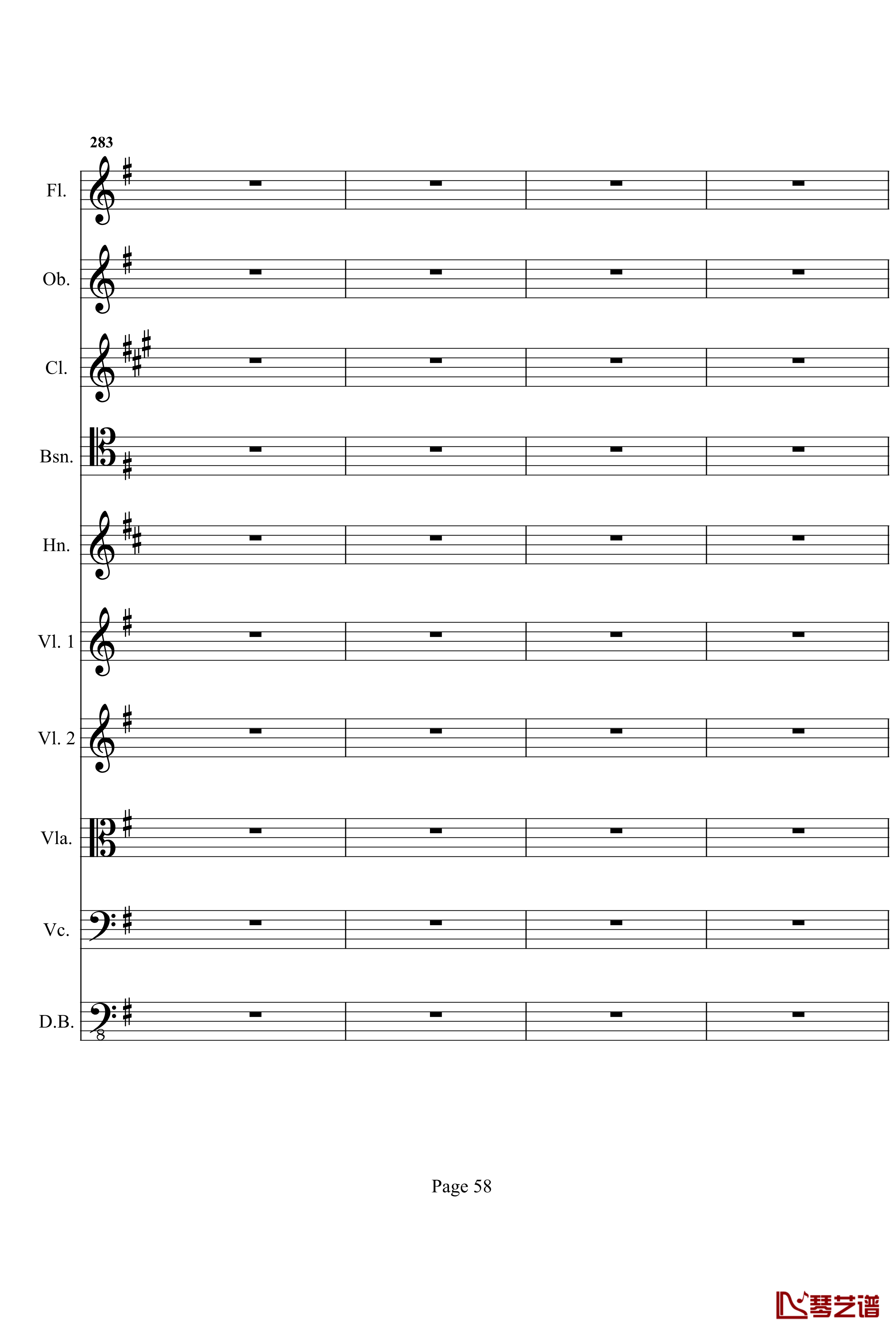 奏鸣曲之交响钢琴谱- 第十首-Ⅰ-贝多芬-beethoven58