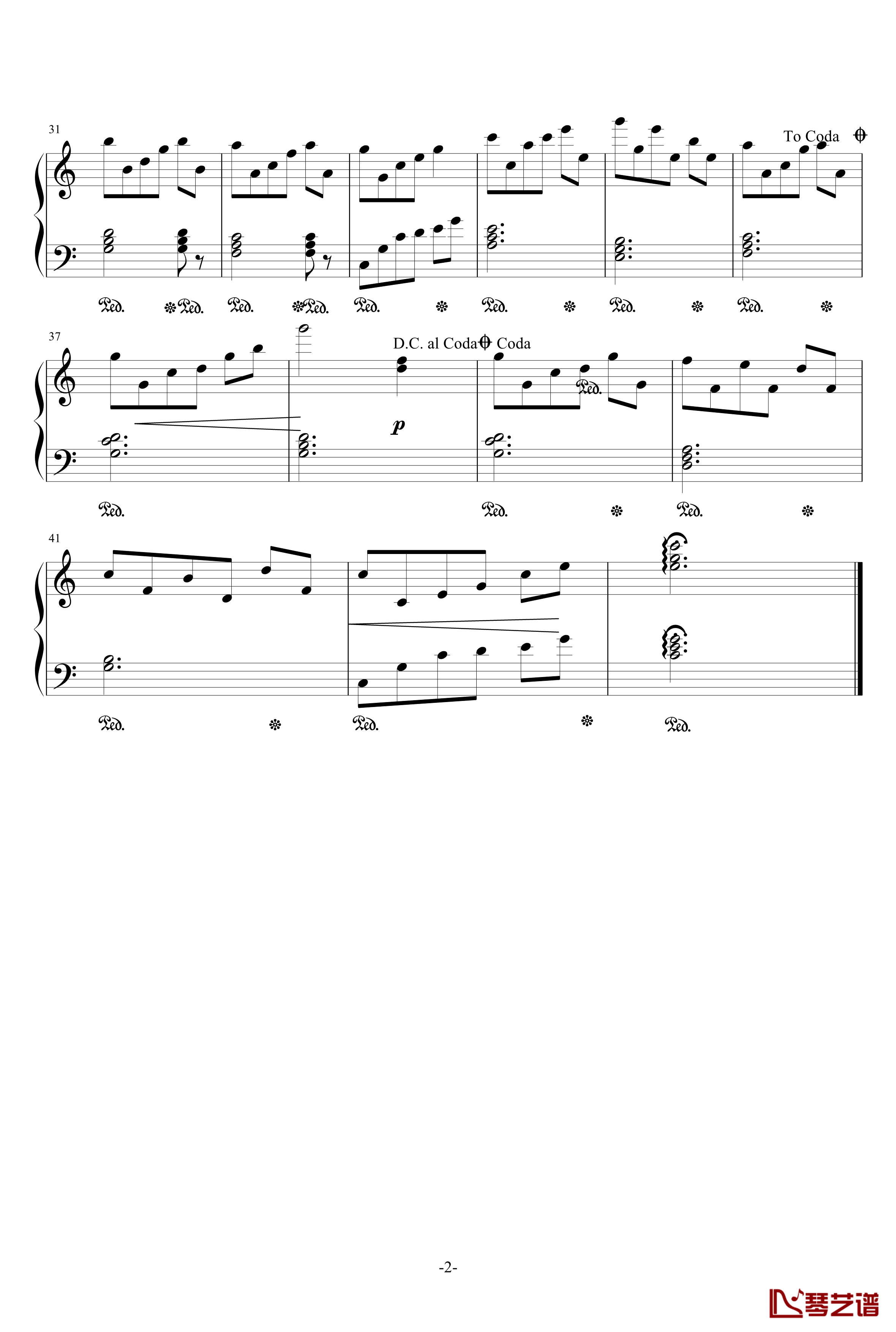 摩羯钢琴谱-素颜清心2