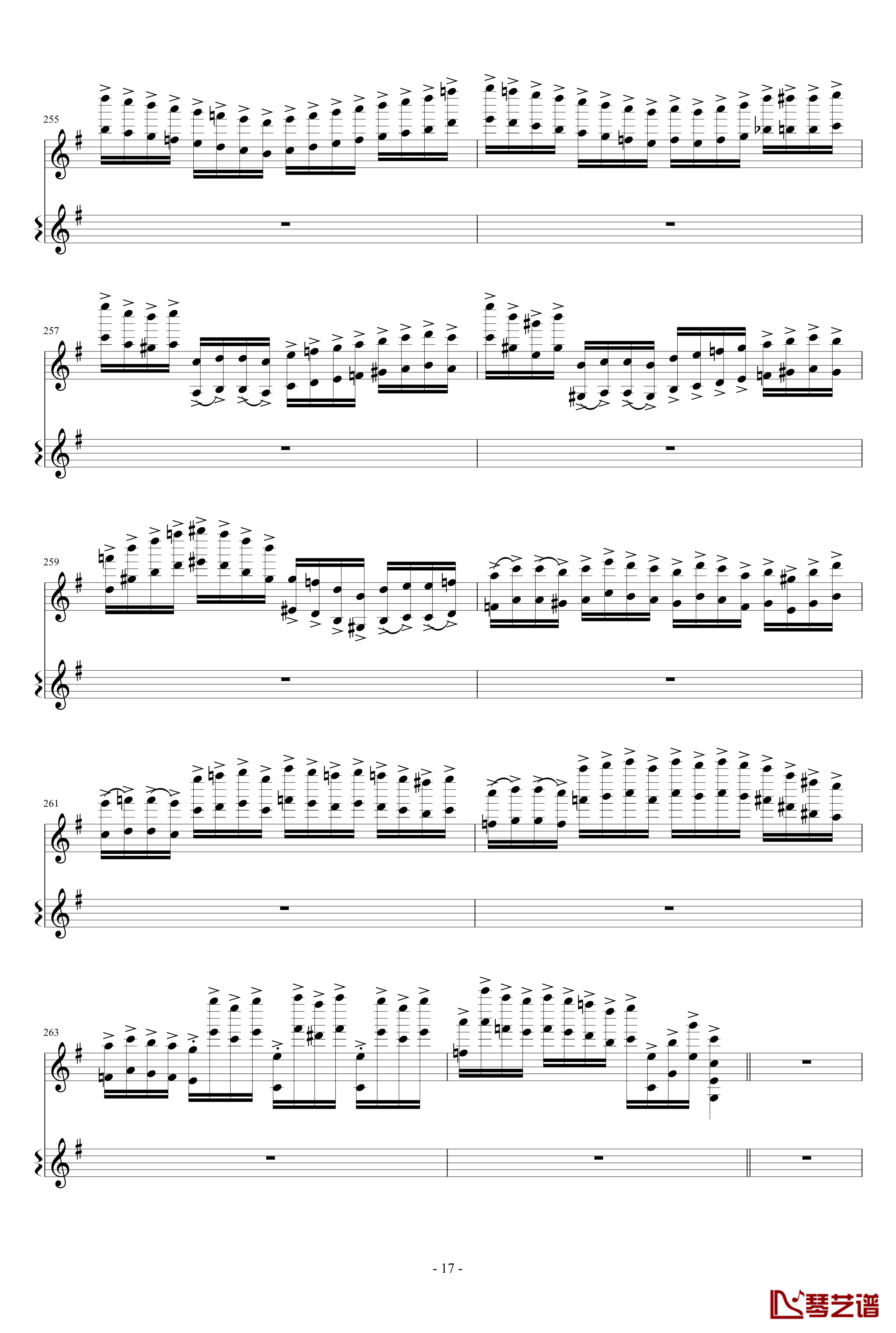 意大利国歌变奏曲钢琴谱-只修改了一个音-DXF17