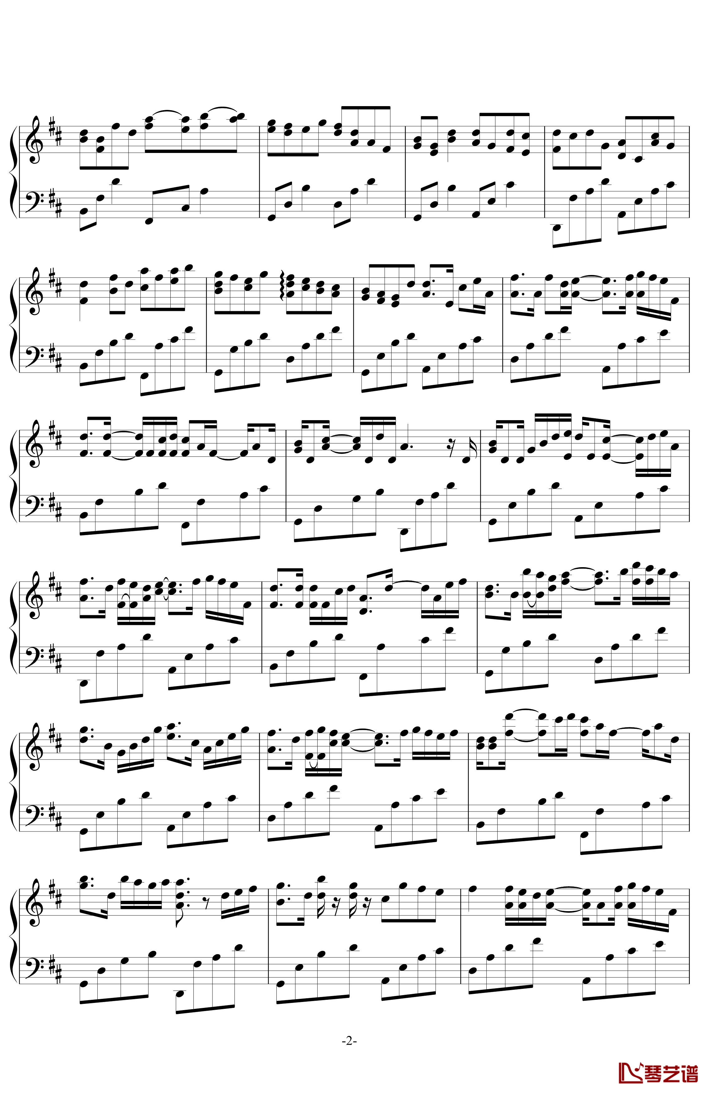 Canon in D Encore钢琴谱-再会卡农-帕赫贝尔-Pachelbel2