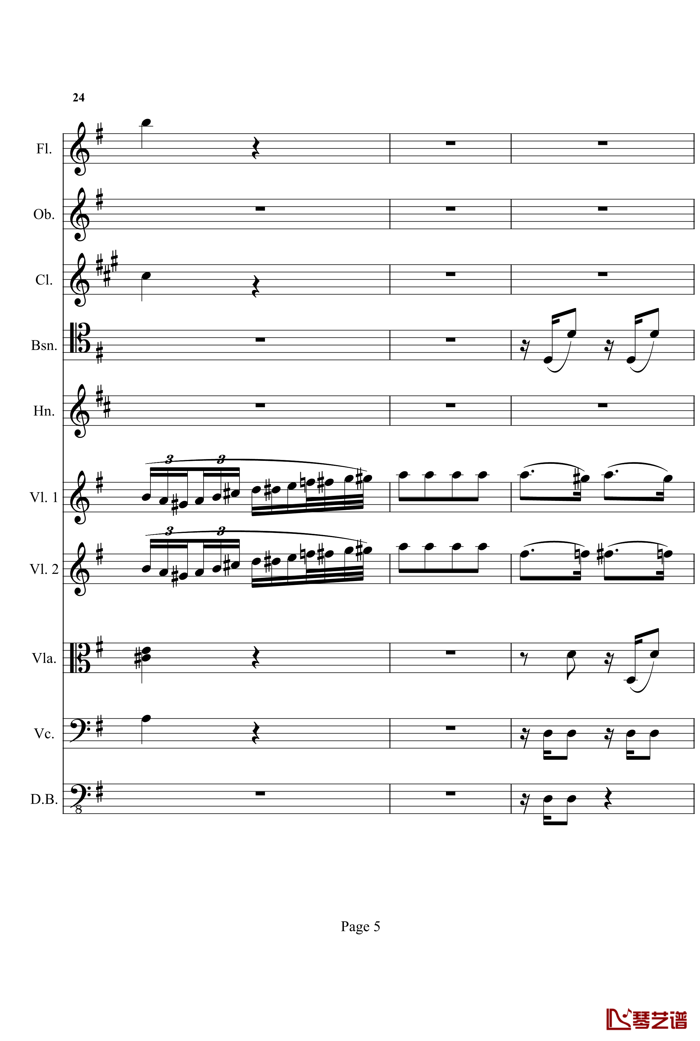 奏鸣曲之交响钢琴谱- 第十首-Ⅰ-贝多芬-beethoven5