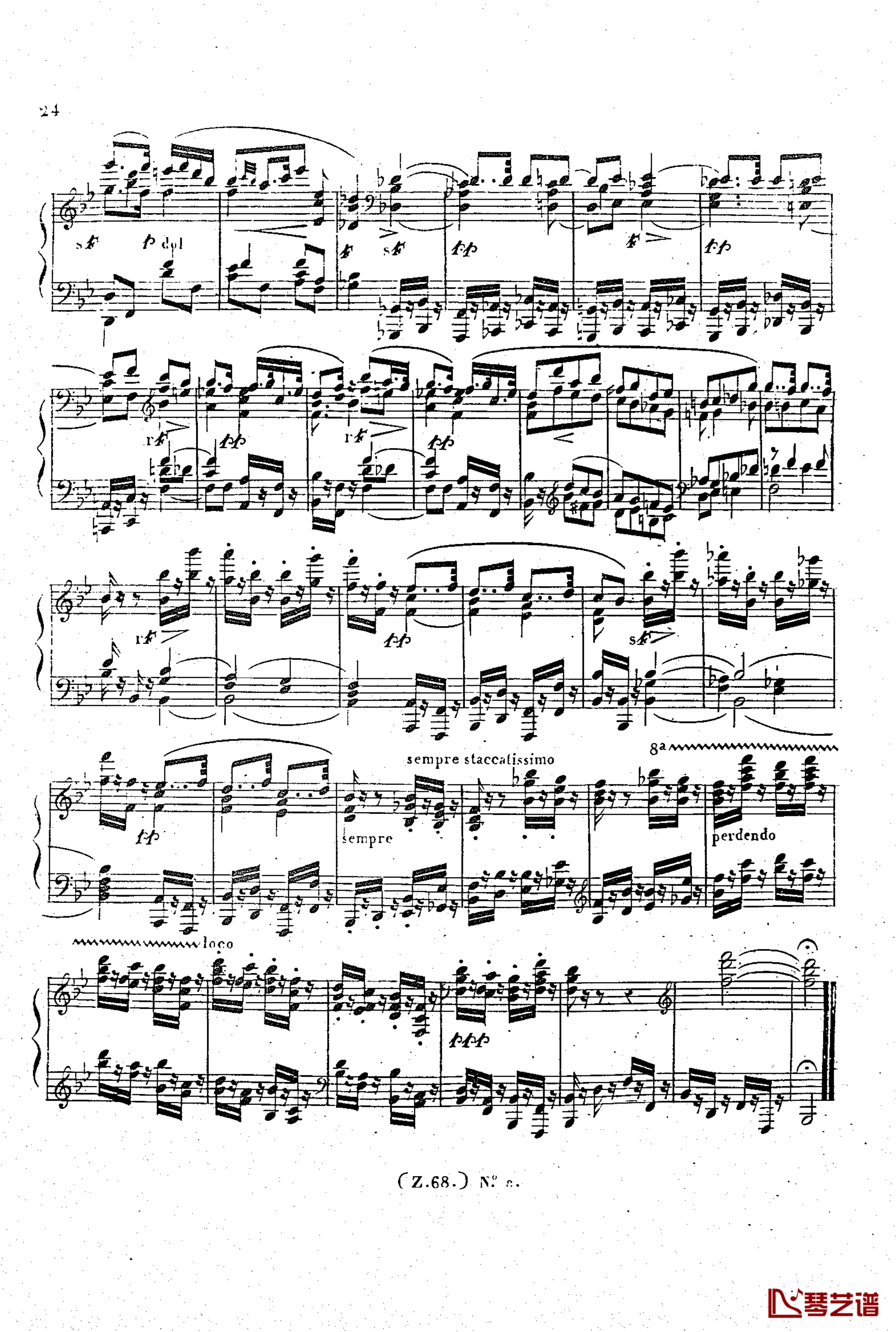  d小调第六钢琴奏鸣曲 Op.124钢琴谱-车尔尼-Czerny25
