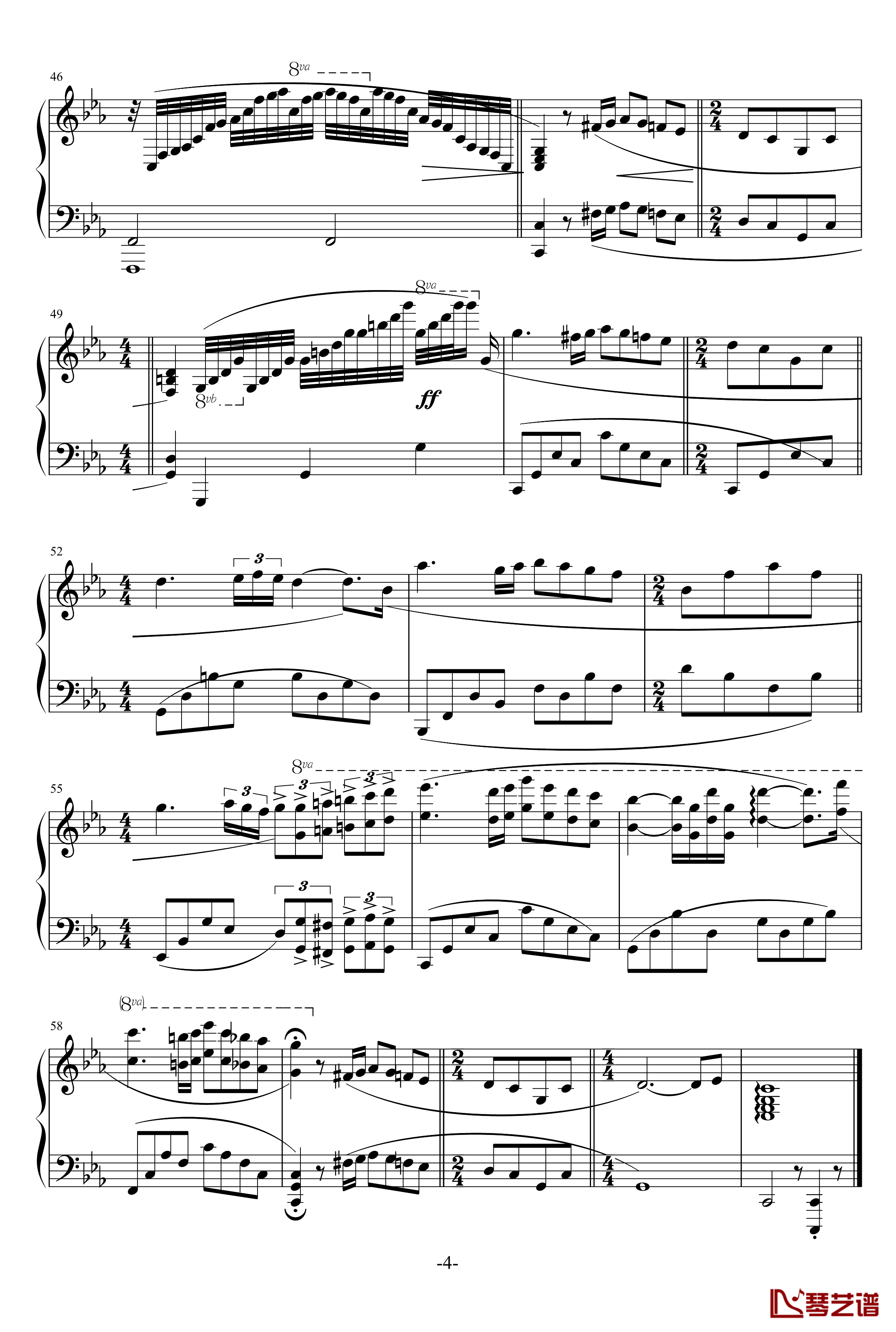 爱的协奏曲钢琴谱-演奏会版-克莱德曼4