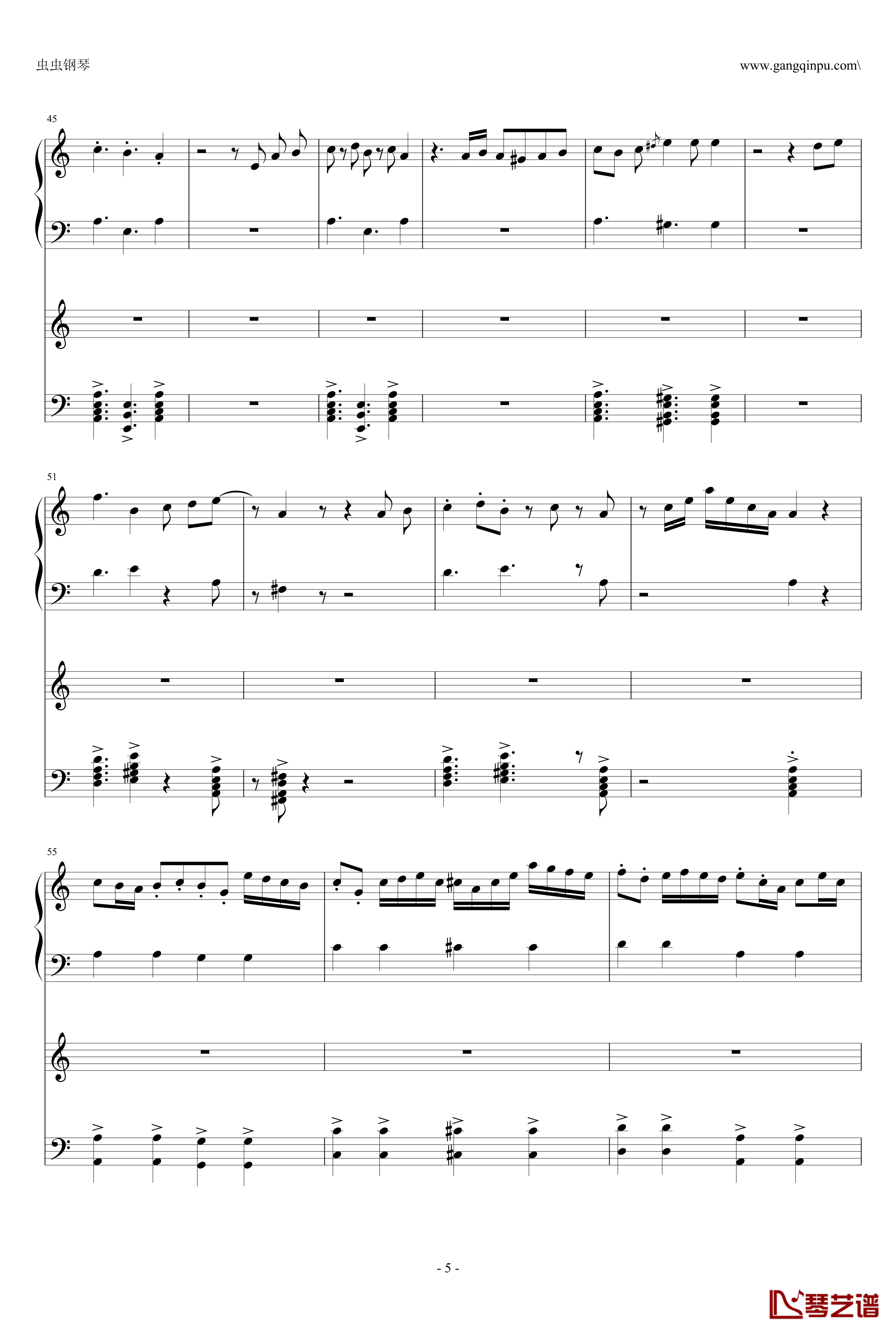 悲怆第三章钢琴谱-乐动达人-贝多芬-beethoven5
