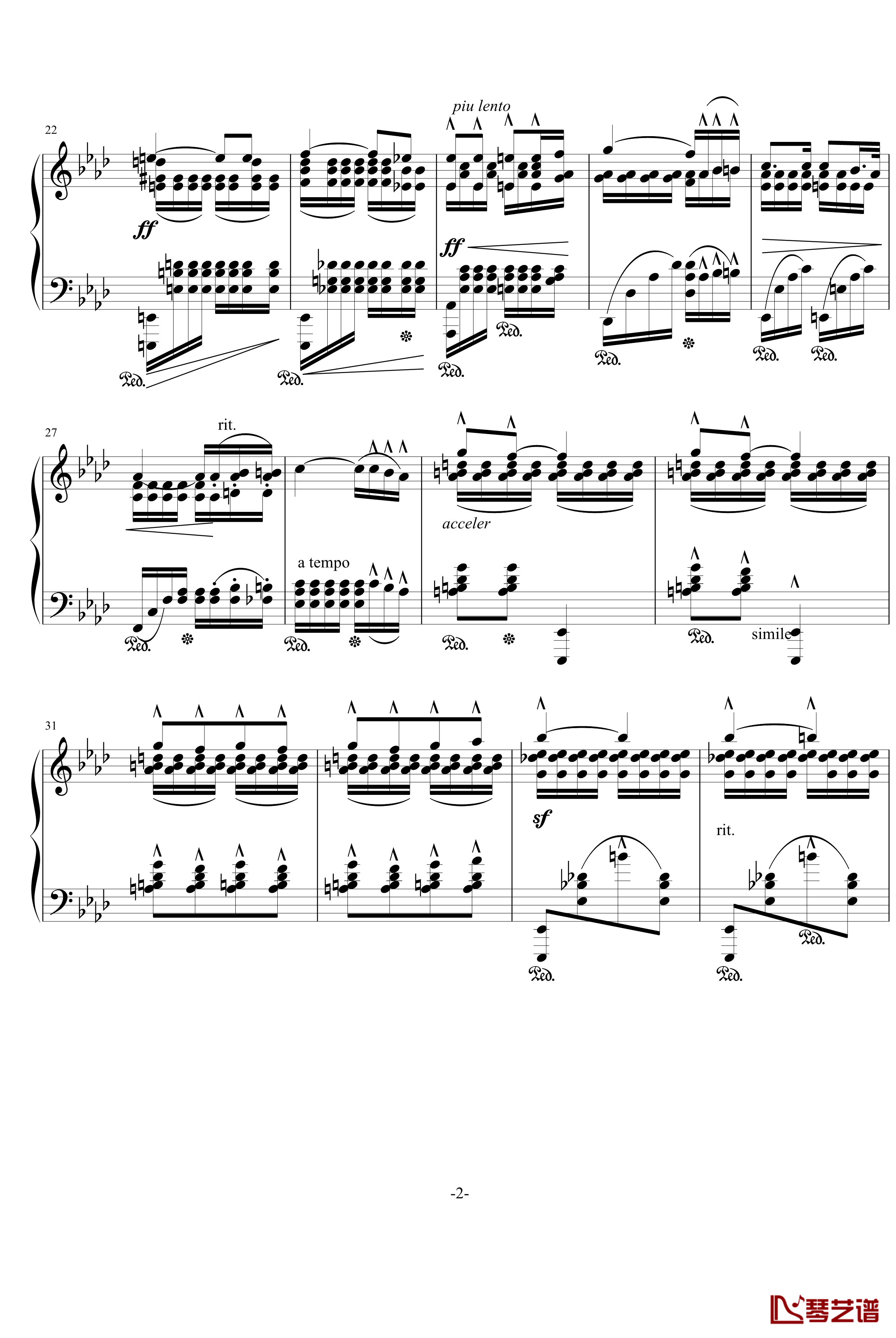 渐强钢琴谱-P.拉松2